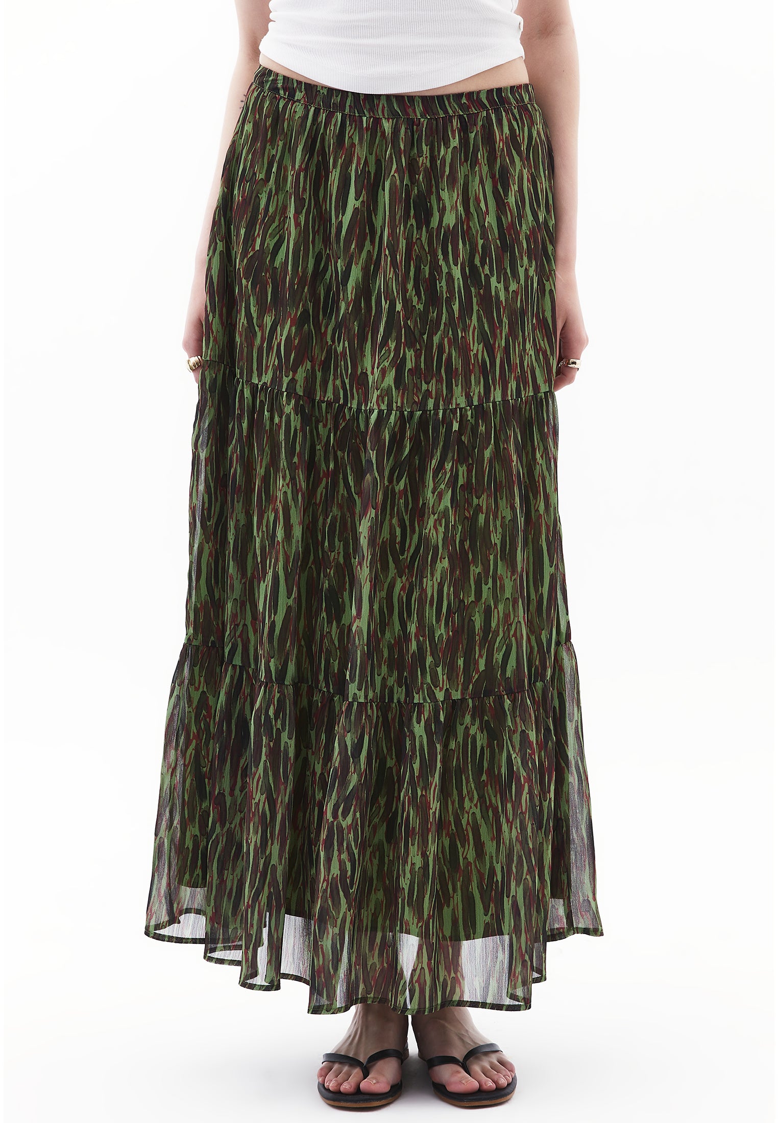 تنورة انسيابية - مشط تجريدي