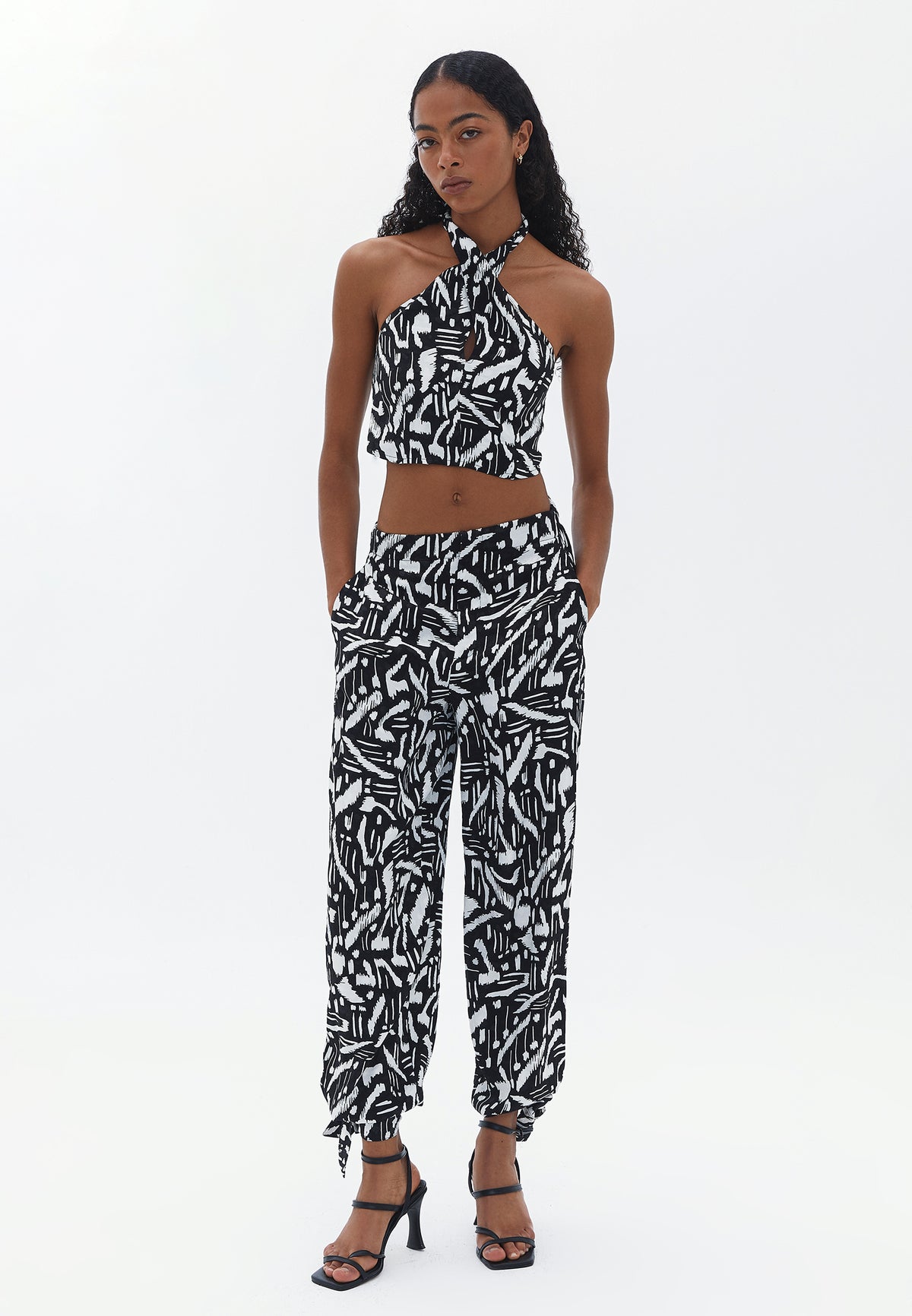 Balloon Form Trousers - Mix Color