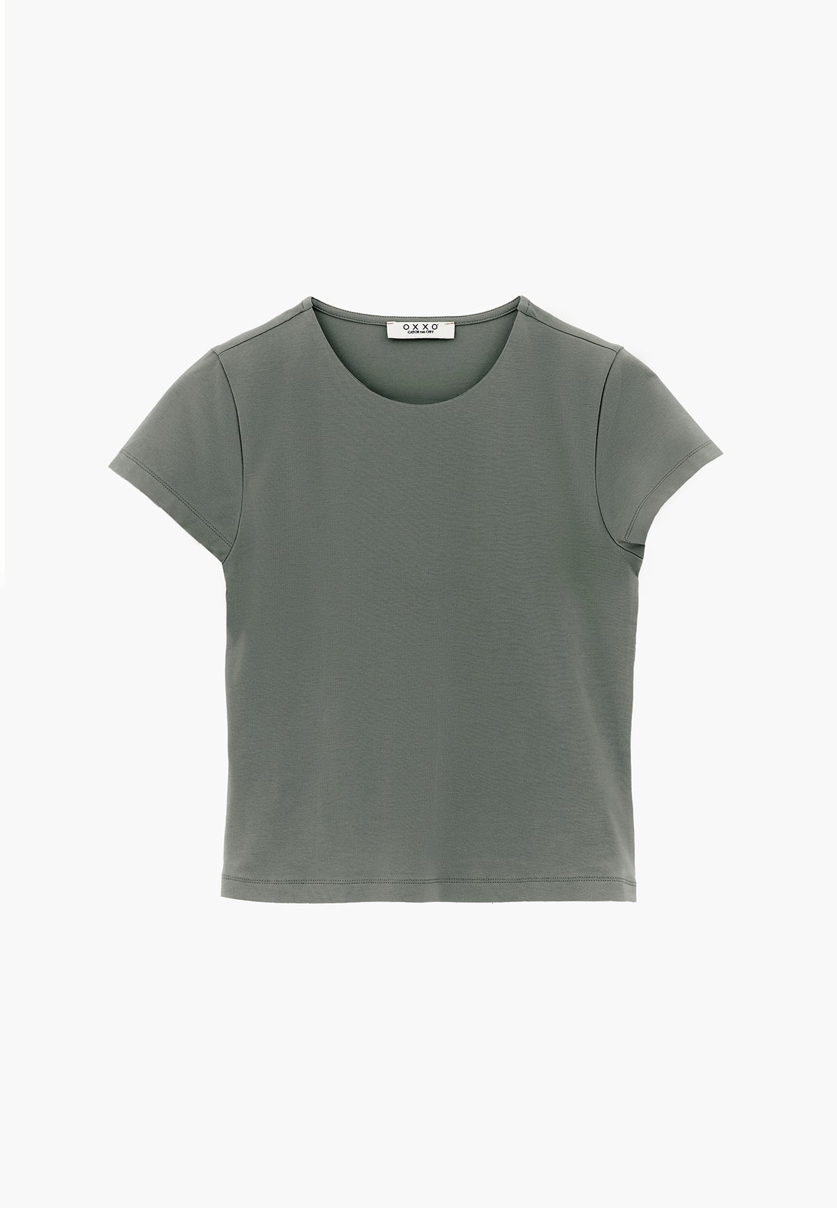 Bodycon T-Shirt Crew Neck - Green
