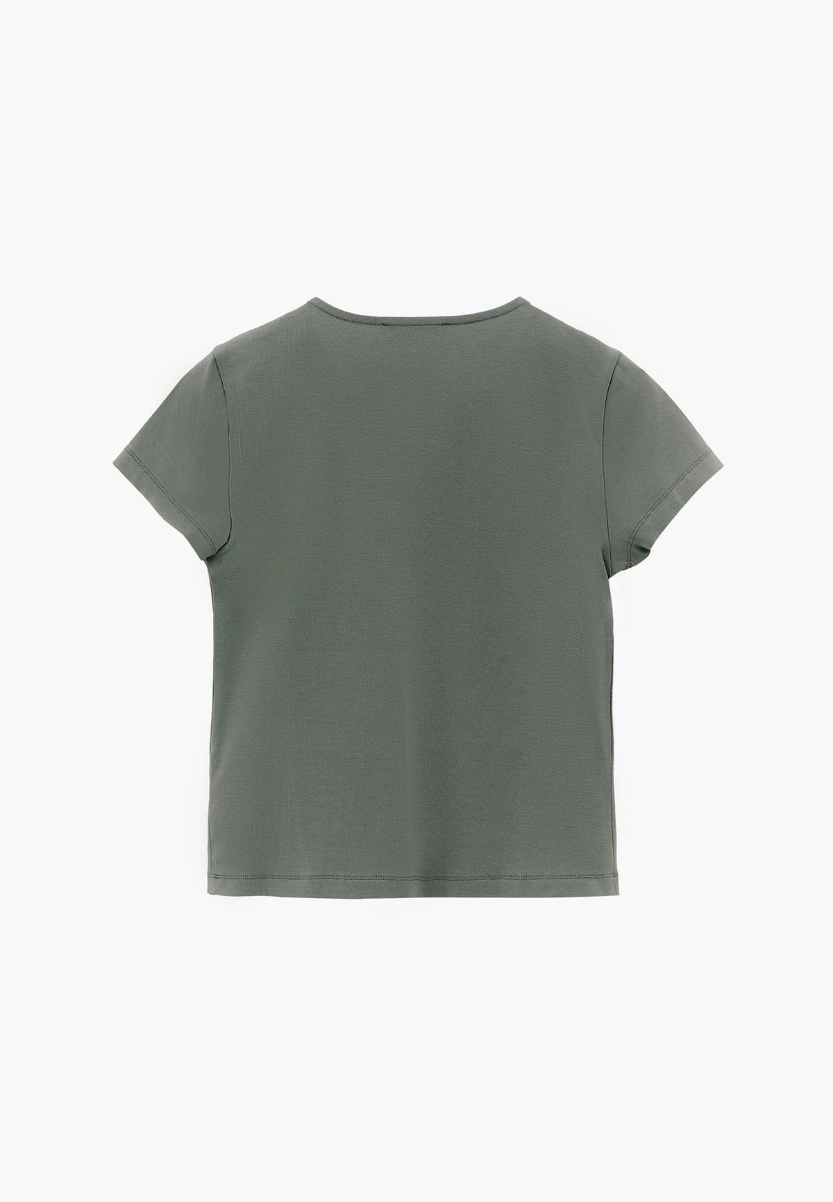 Bodycon T-Shirt Crew Neck - Green