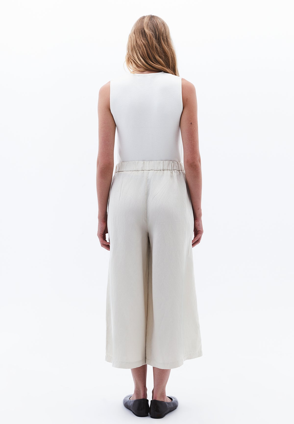 Ultra High Waist Culotte - Cream
