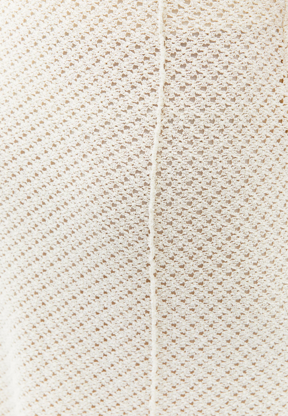 Ajour A-Line Long Skirt - Cream