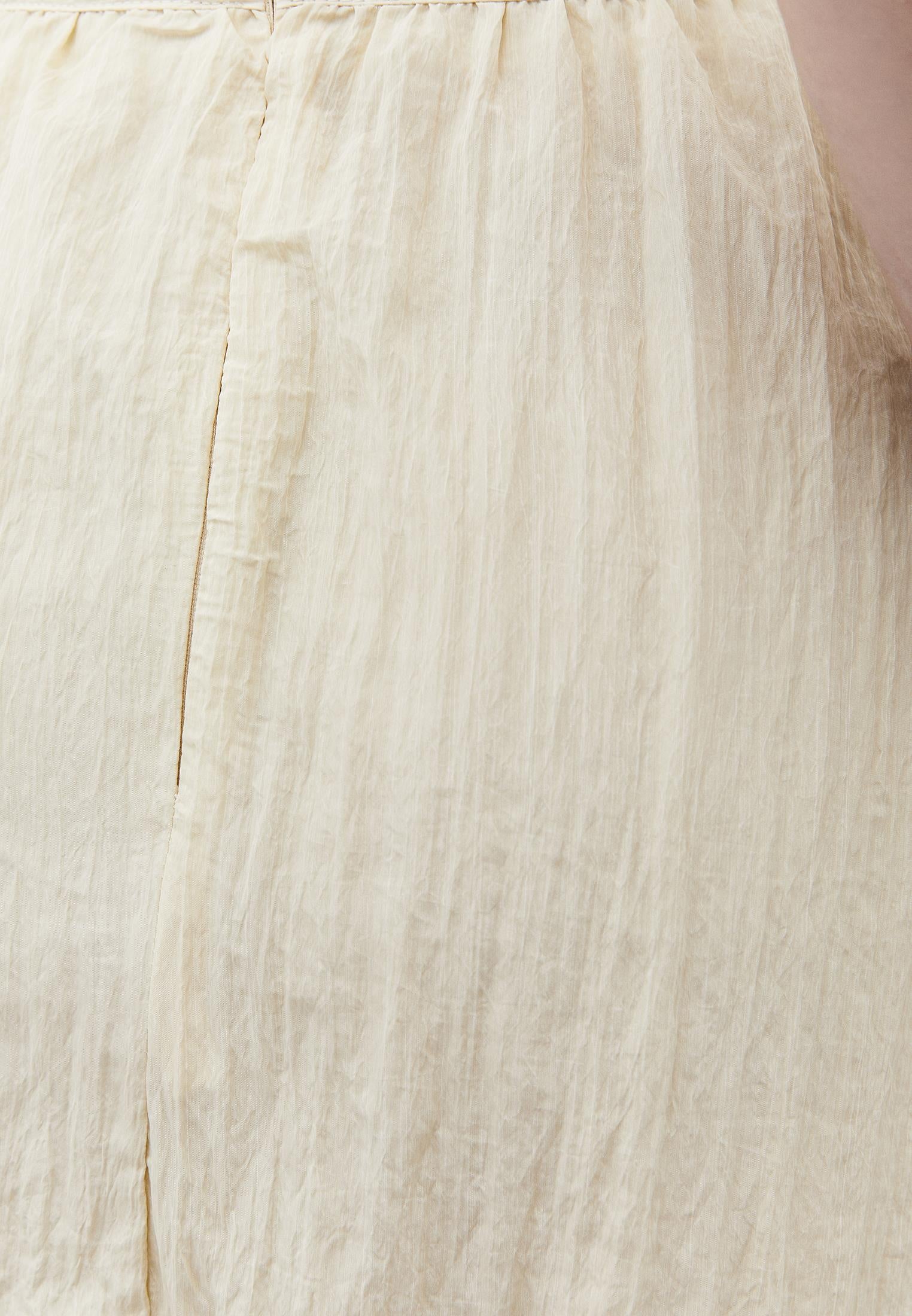 Flared Long High Waist Woven Skirt - ALMOND MILK
