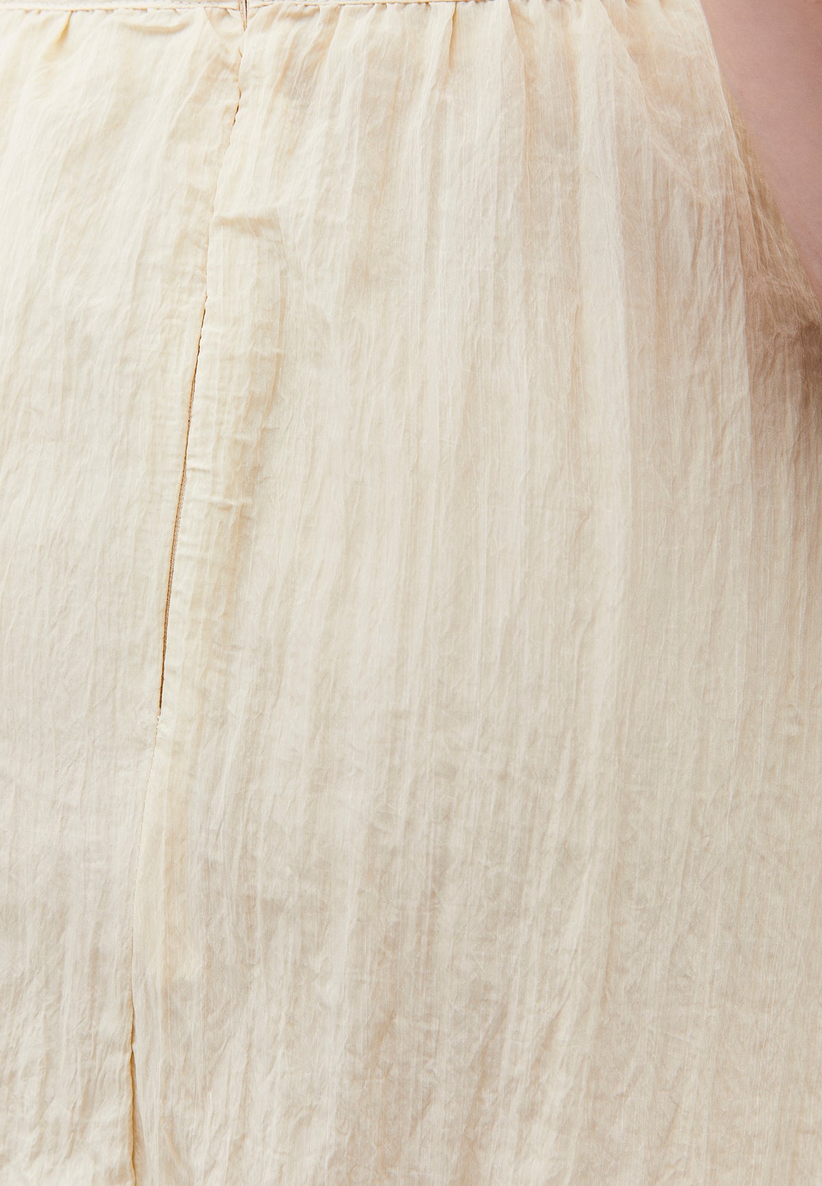 Flared Long High Waist Woven Skirt - ALMOND MILK