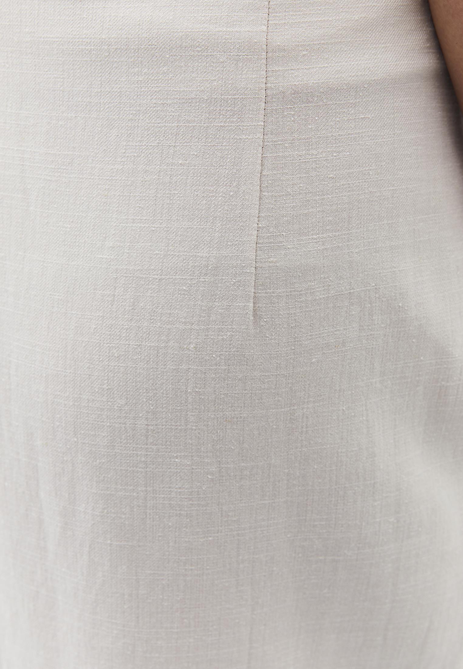 Long Belted A-Line Skirt - ALMOND MILK