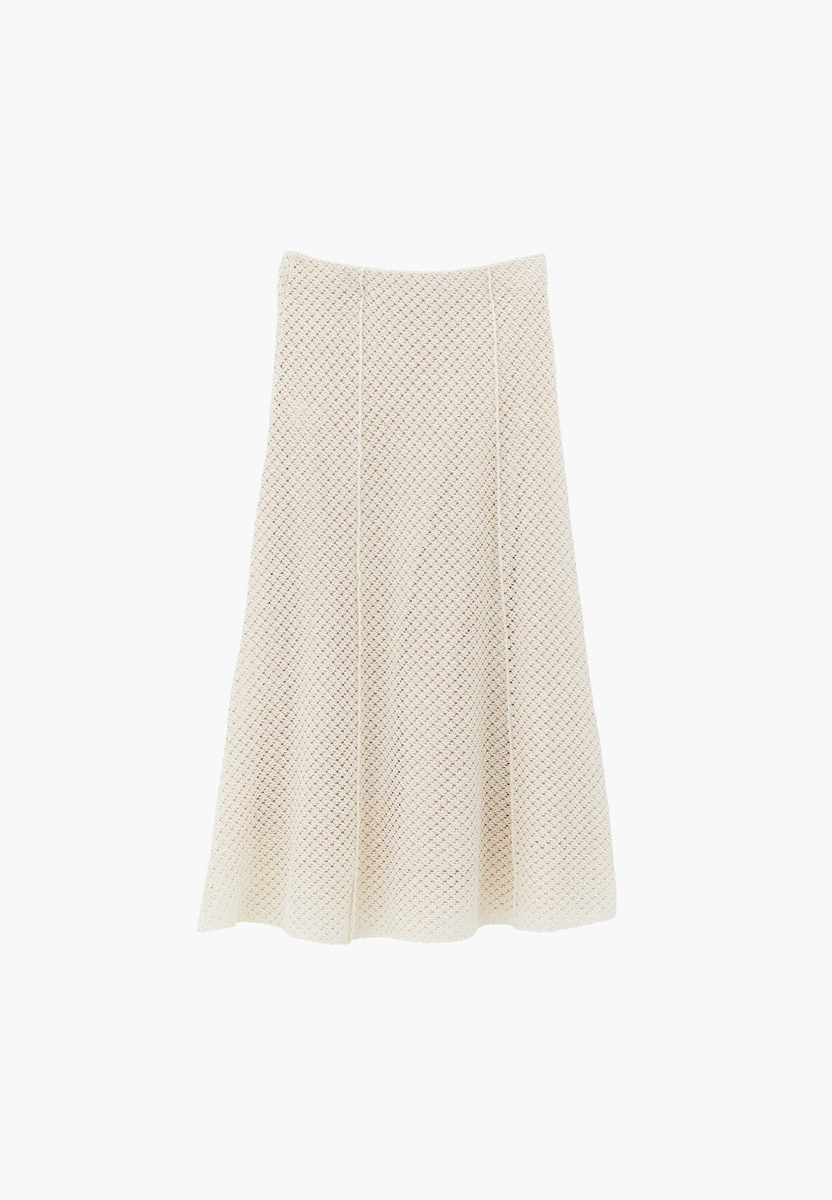 Ajour A-Line Long Skirt - Cream