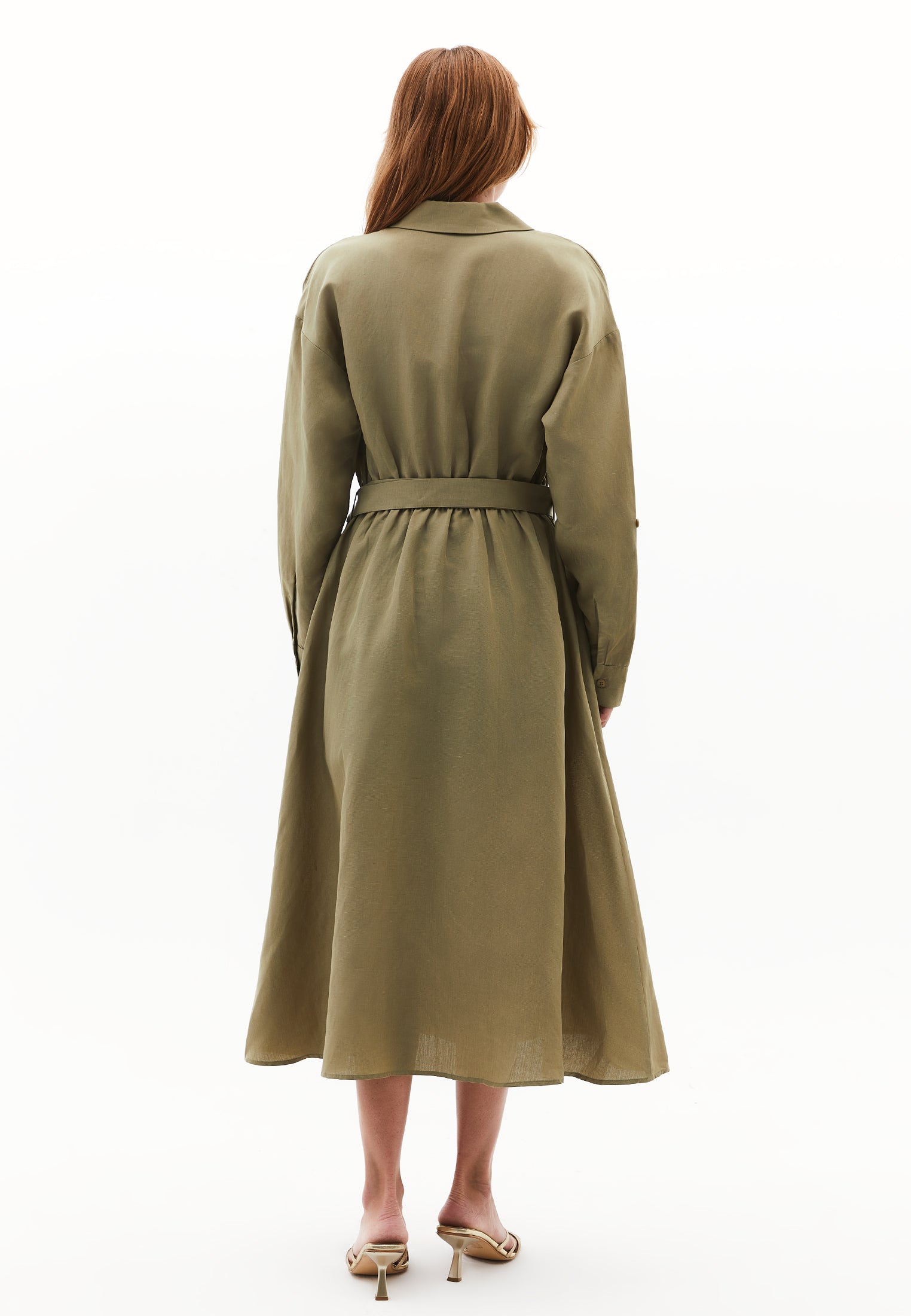 Belted long dress - ALOE