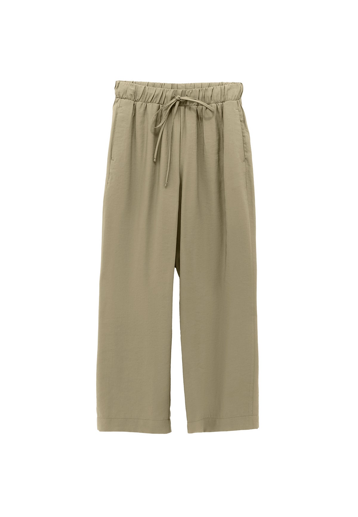 High Waist Elastic Pants - Green