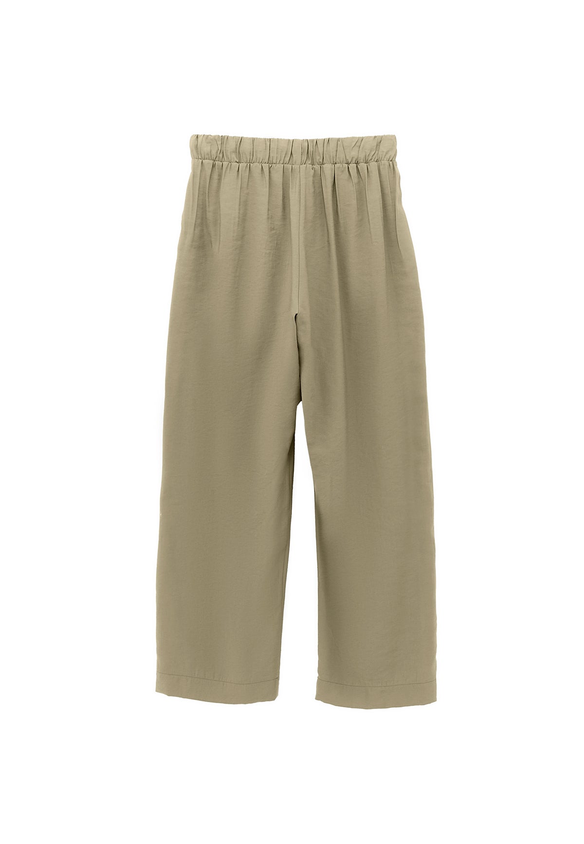 High Waist Elastic Pants - Green