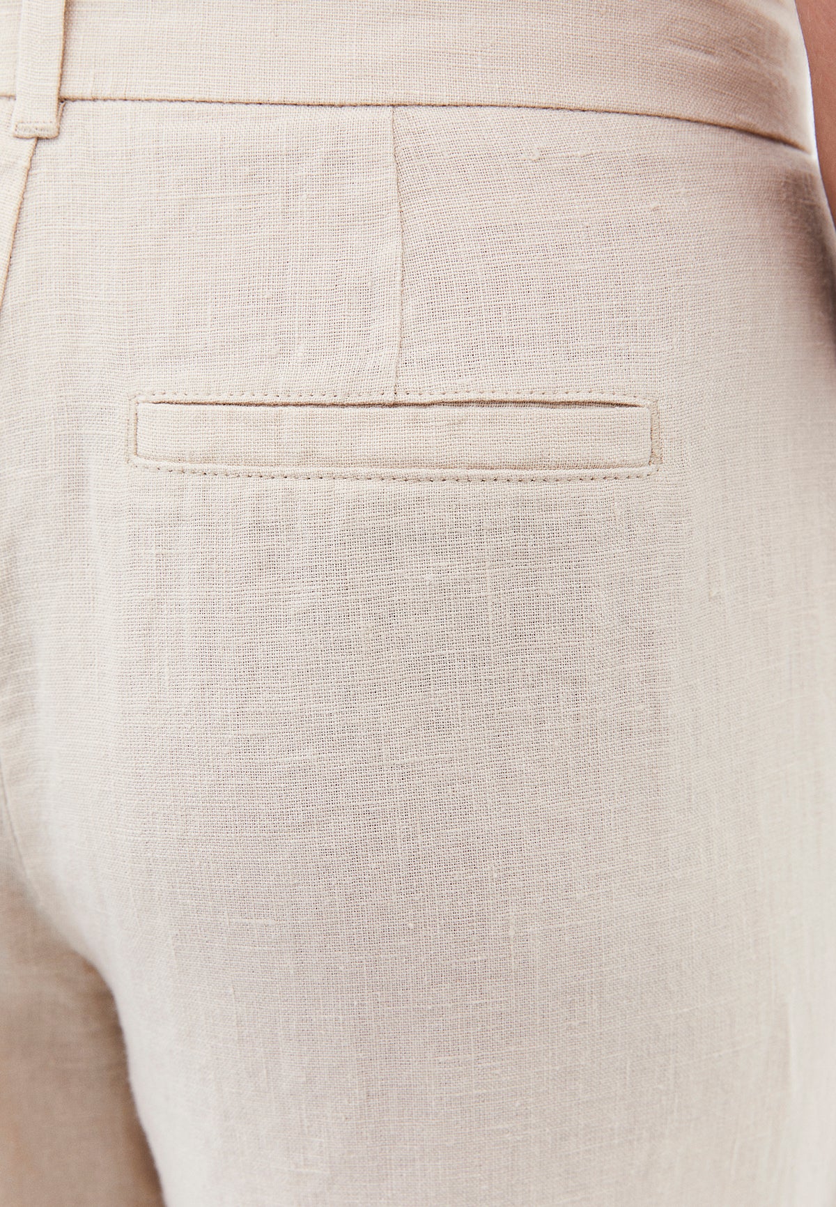 Pleated Wide Leg Pants - Beige