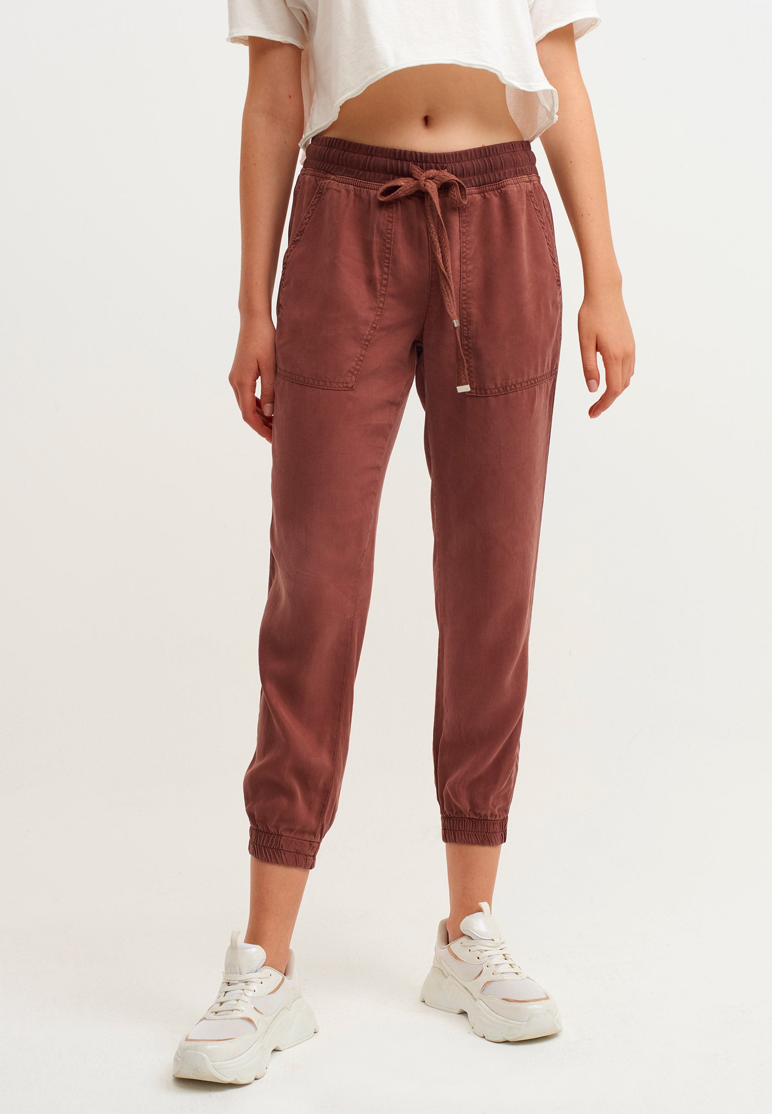 POCKETED JOGGER PANTS - ANTIK DARK APRICOT