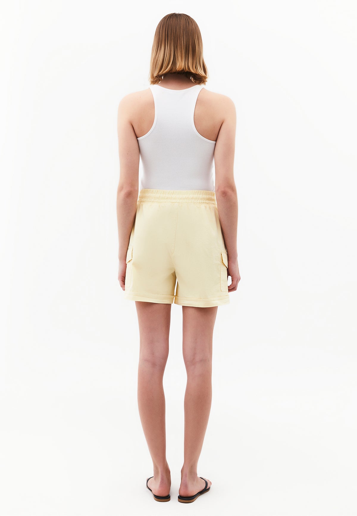 Ultra High Waist Elastic Waistband Tie Shorts - ANTIK FLAN