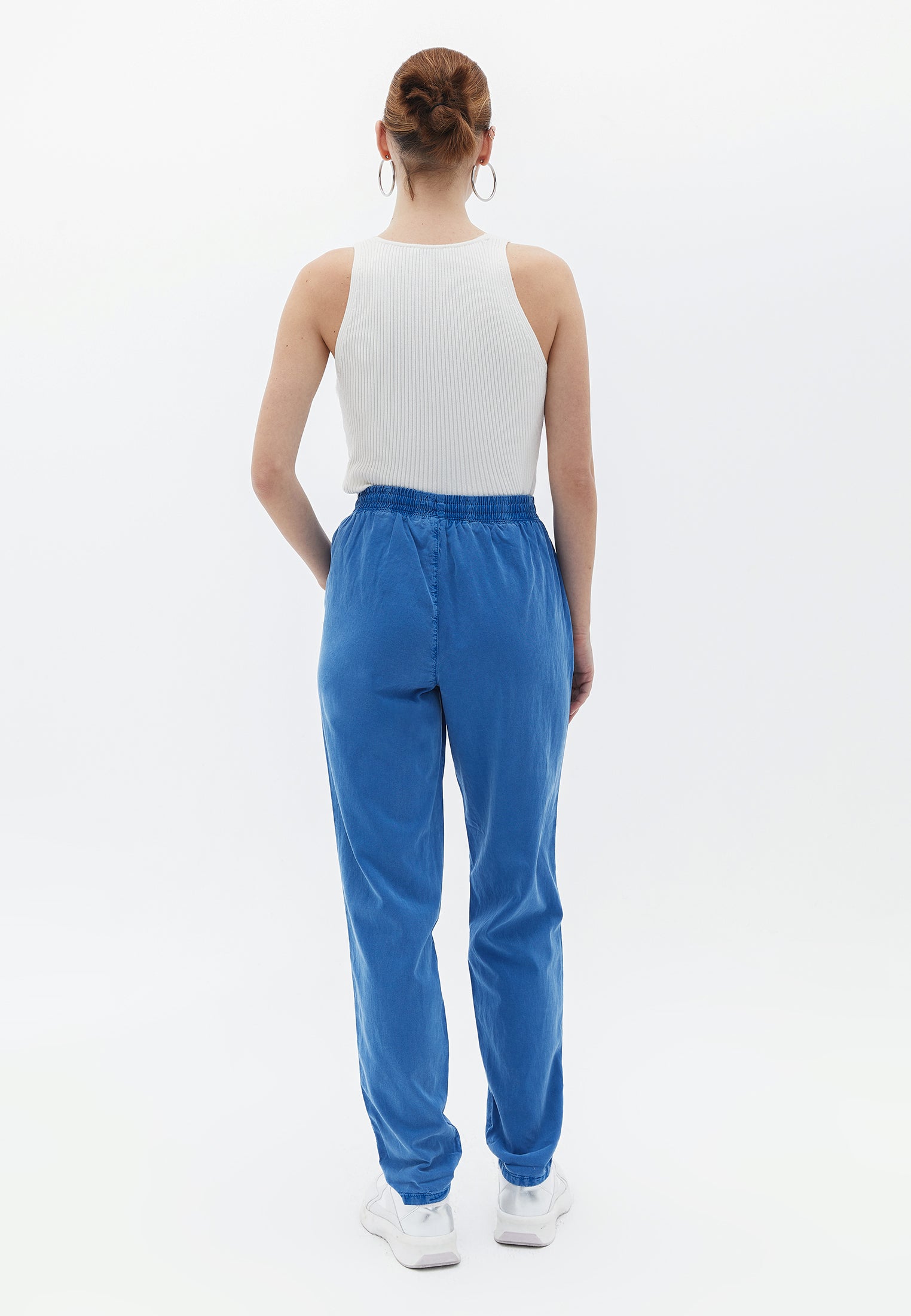 CARROT CUT TROUSERS WITH POCKETS - ANTIK LAPIS BLUE