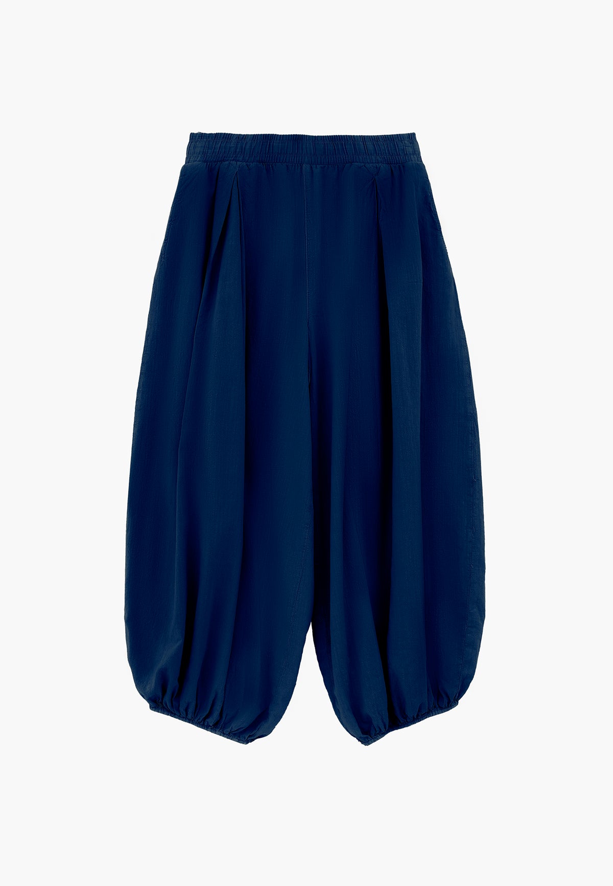 Balloon Fit Regular Waist Pleated Pants - ANTIK NAVY PEONY