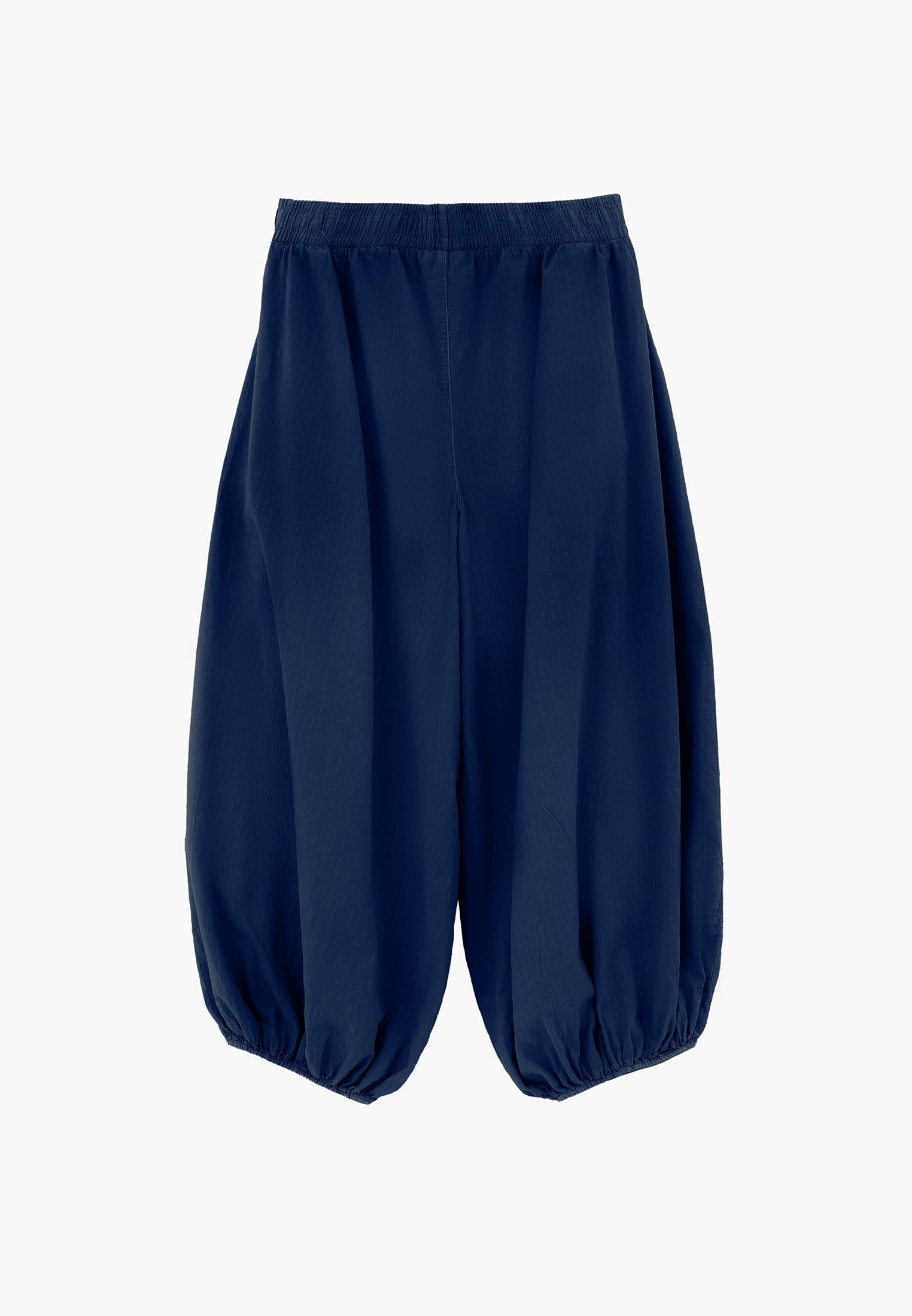 Balloon Fit Regular Waist Pleated Pants - ANTIK NAVY PEONY