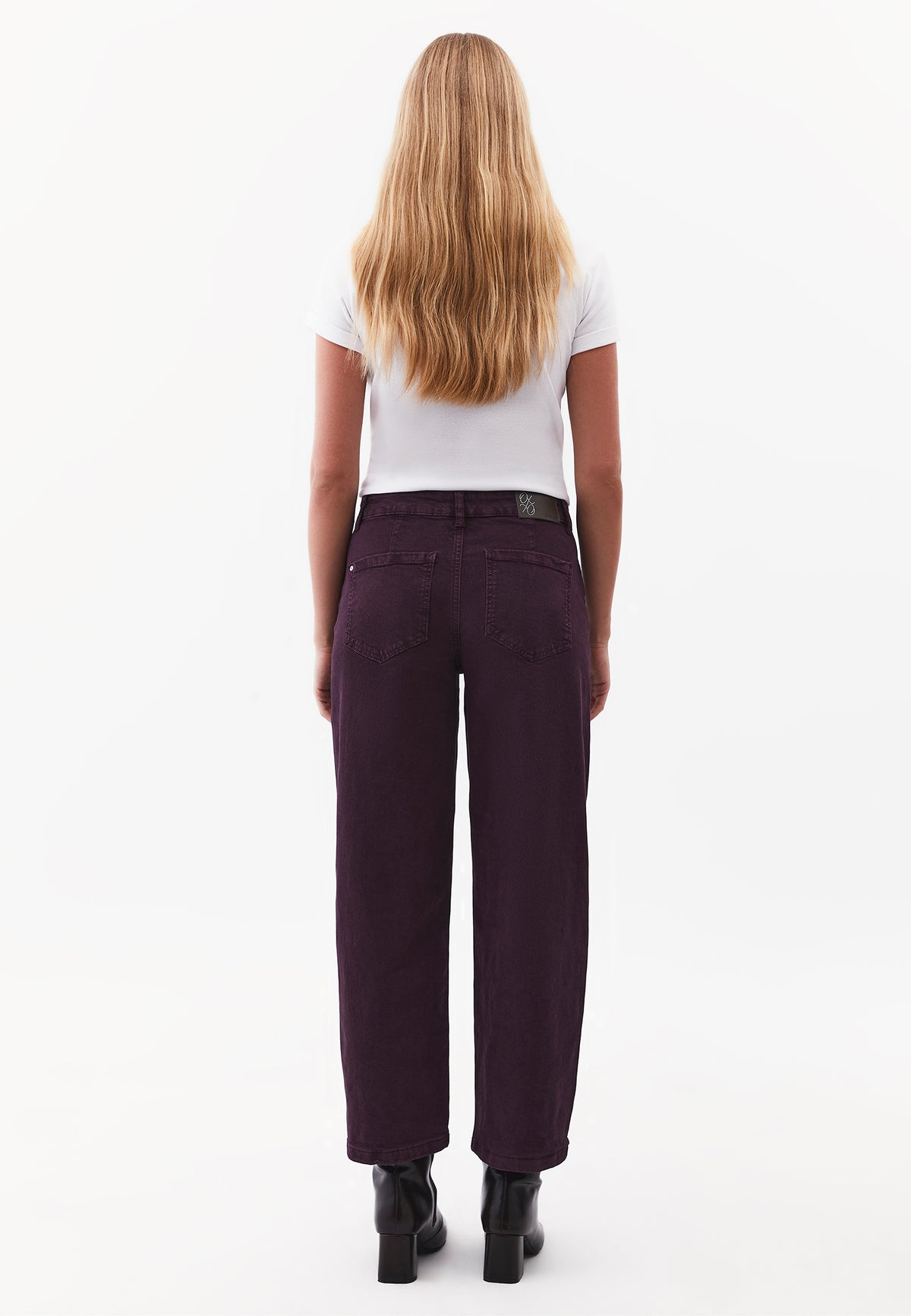 Barrel Standard Regular Waist Woven Pants - ANTIK PLUM PERFECT