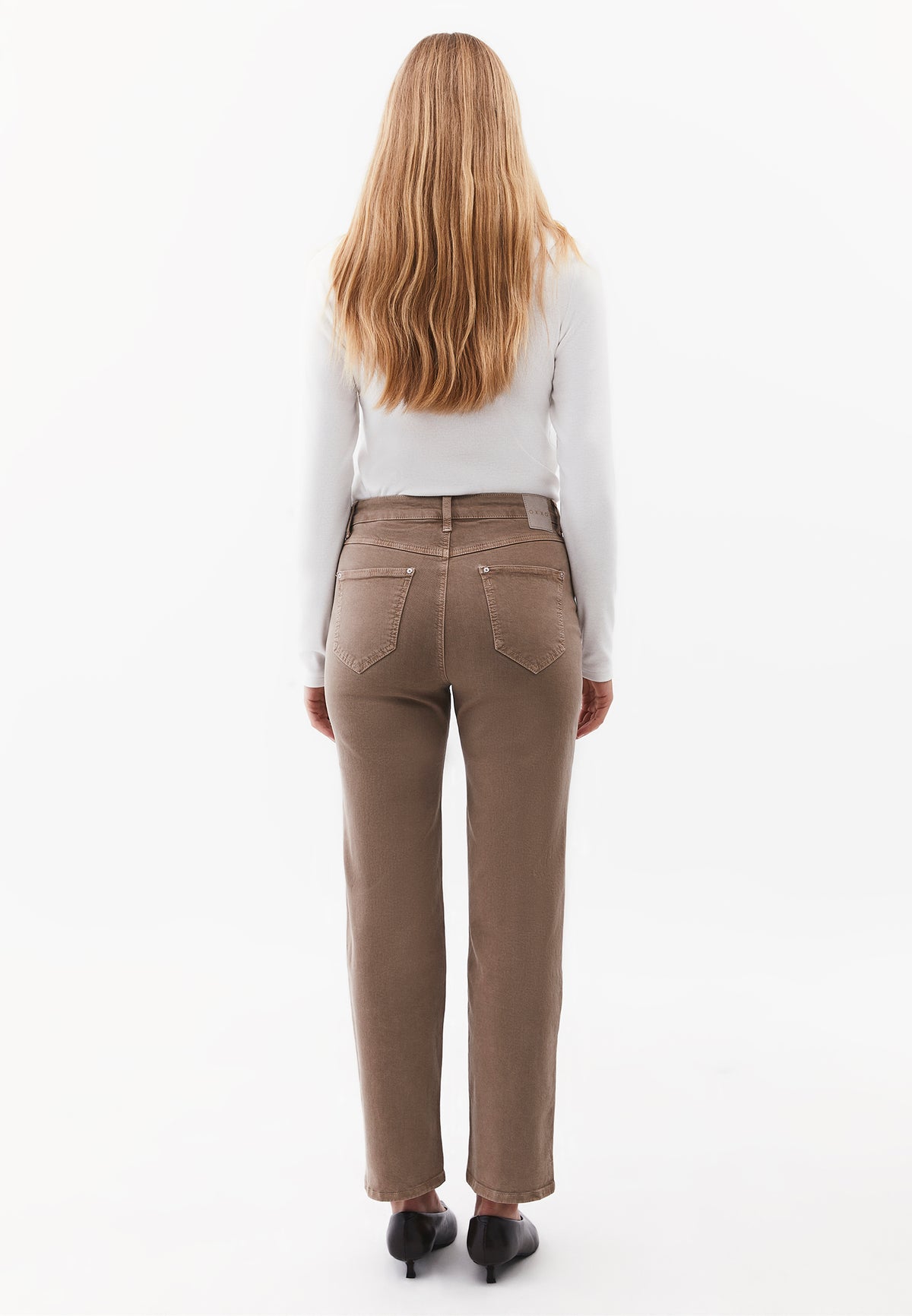 Ultra High Waist Straight Leg Pants - Anthracite