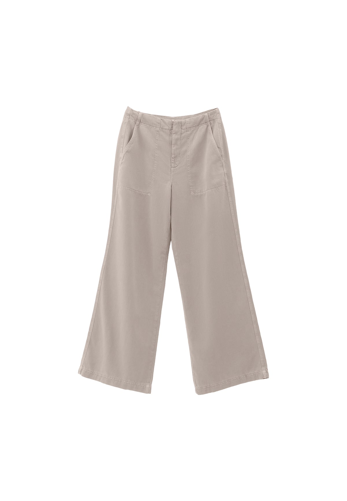 Wide Leg Trousers - Beige