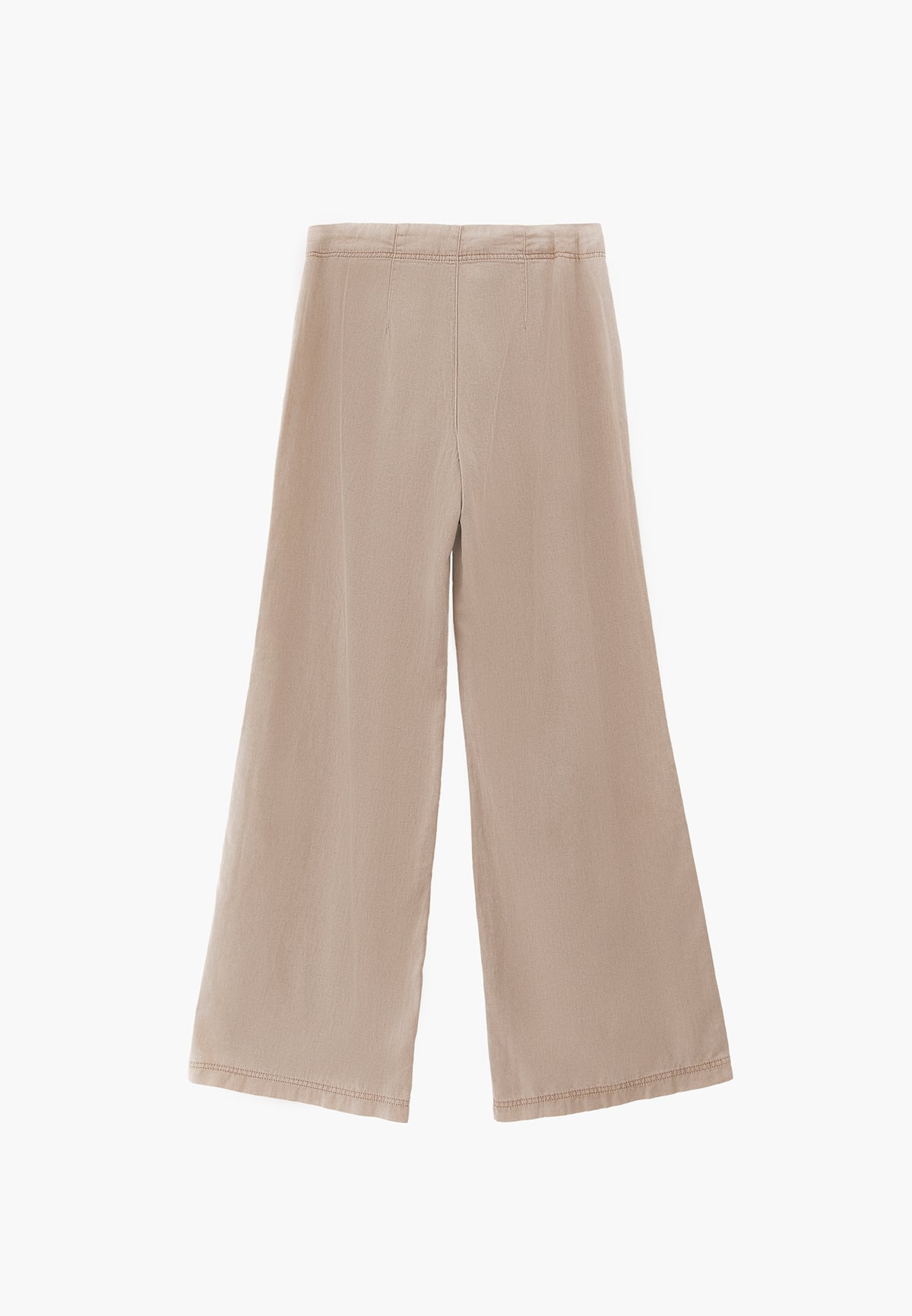 Wide Leg Trousers - Beige