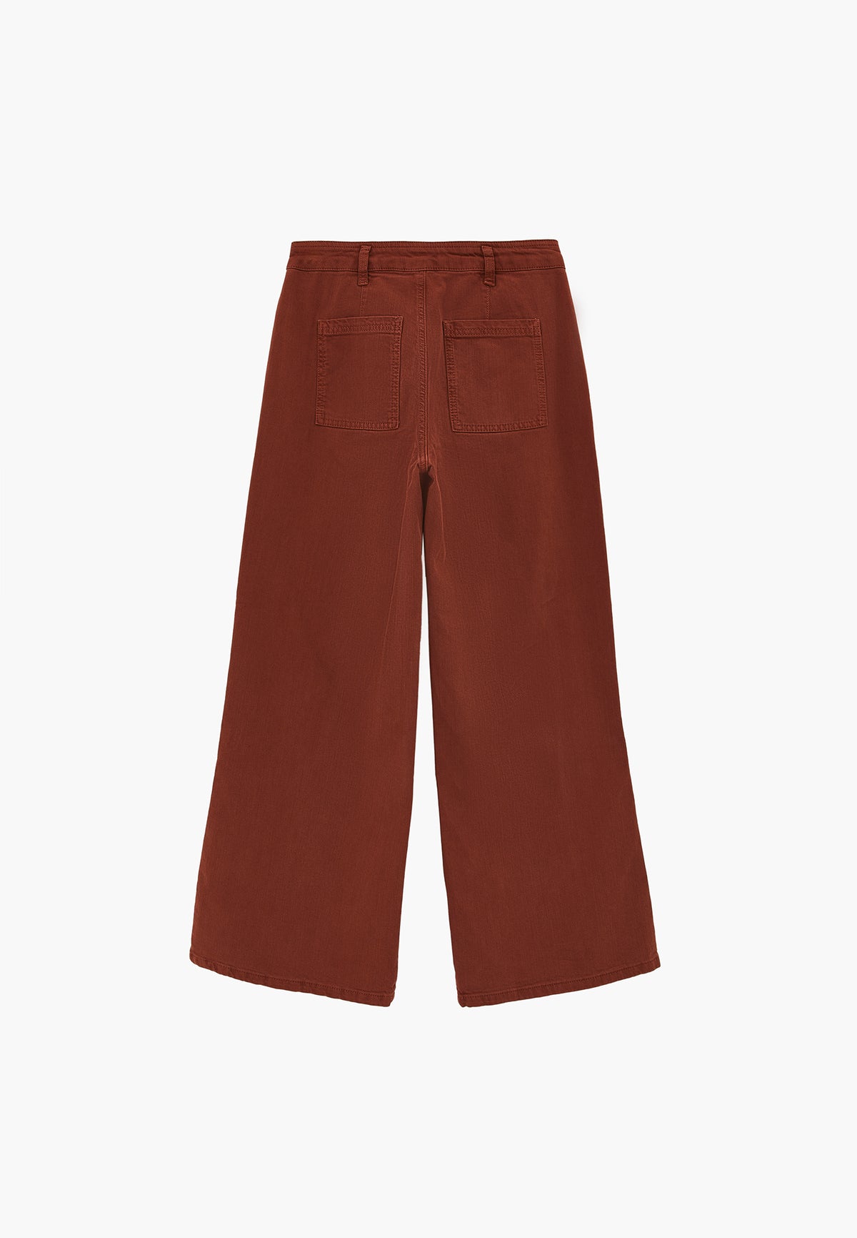 Ultra High Waist Wide Leg Pants - Brown