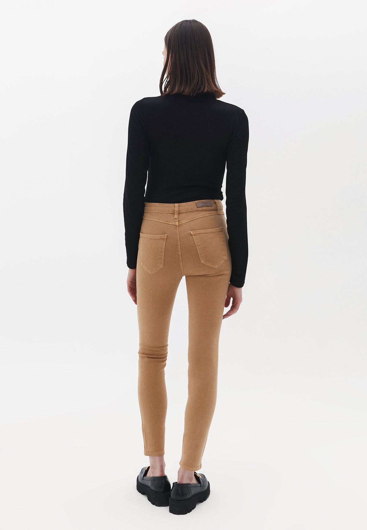 High Waist Skinny Pants - ANTIK TIGER S EYE