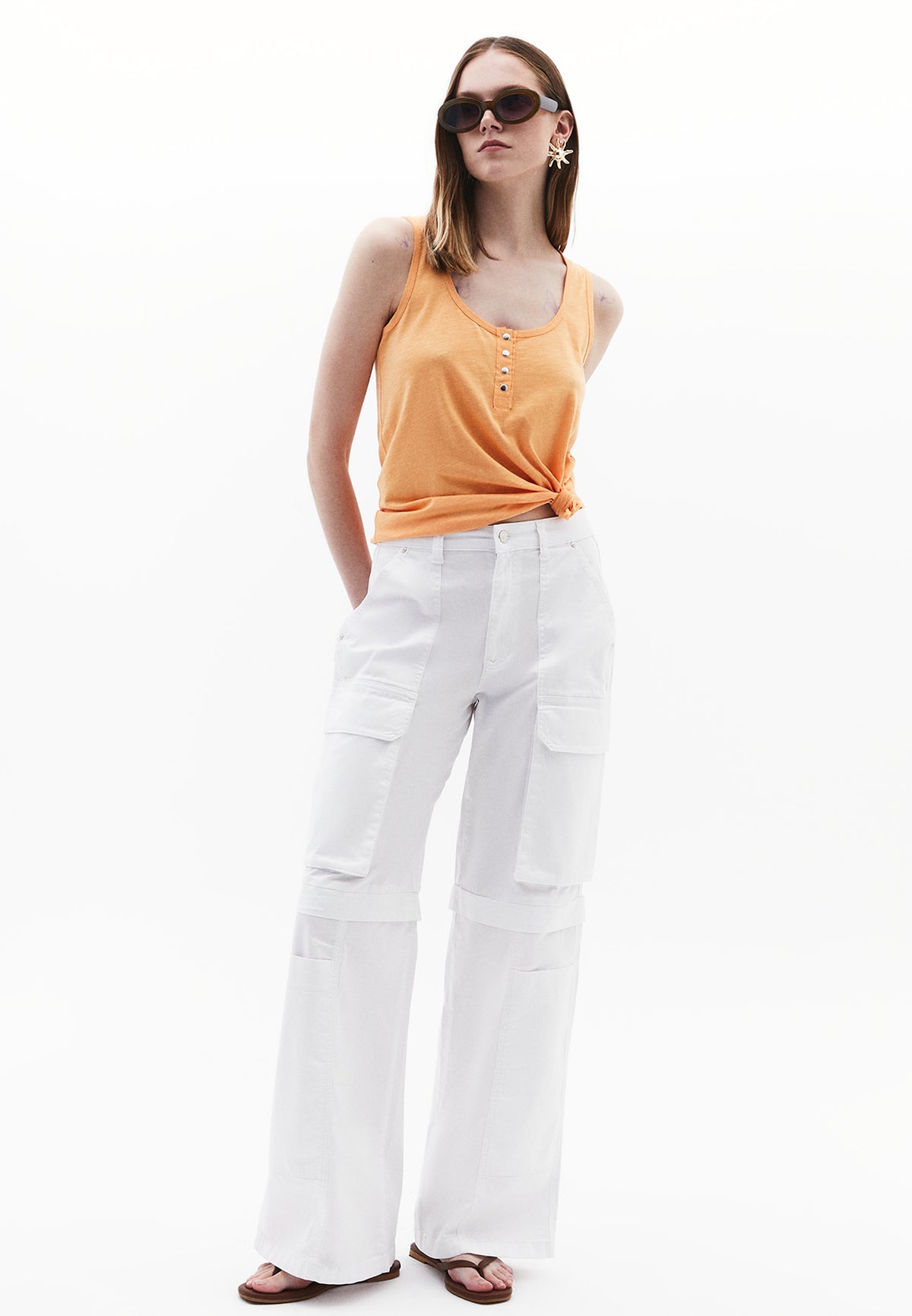 Tank Top With Modal Content - Orange