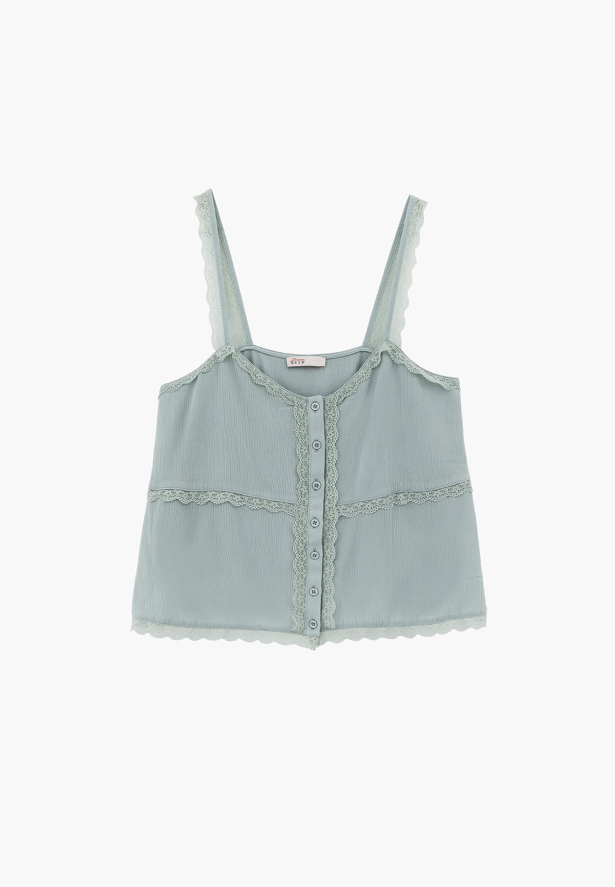 Bohemian V Neck Sleeveless Blouse - AQUA GRAY