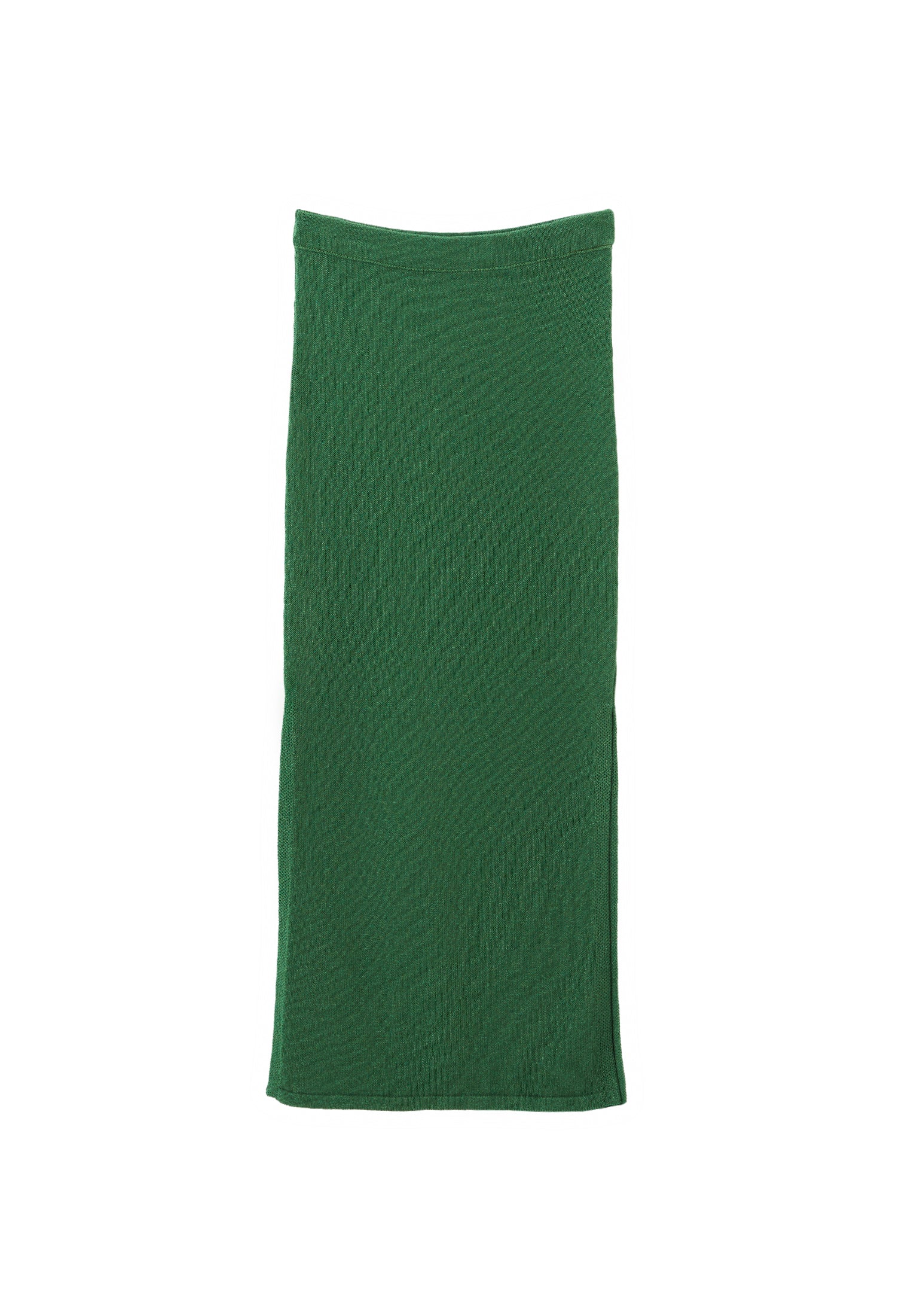 Long Skirt With Slit Detail - ARTICHOKE GREEN