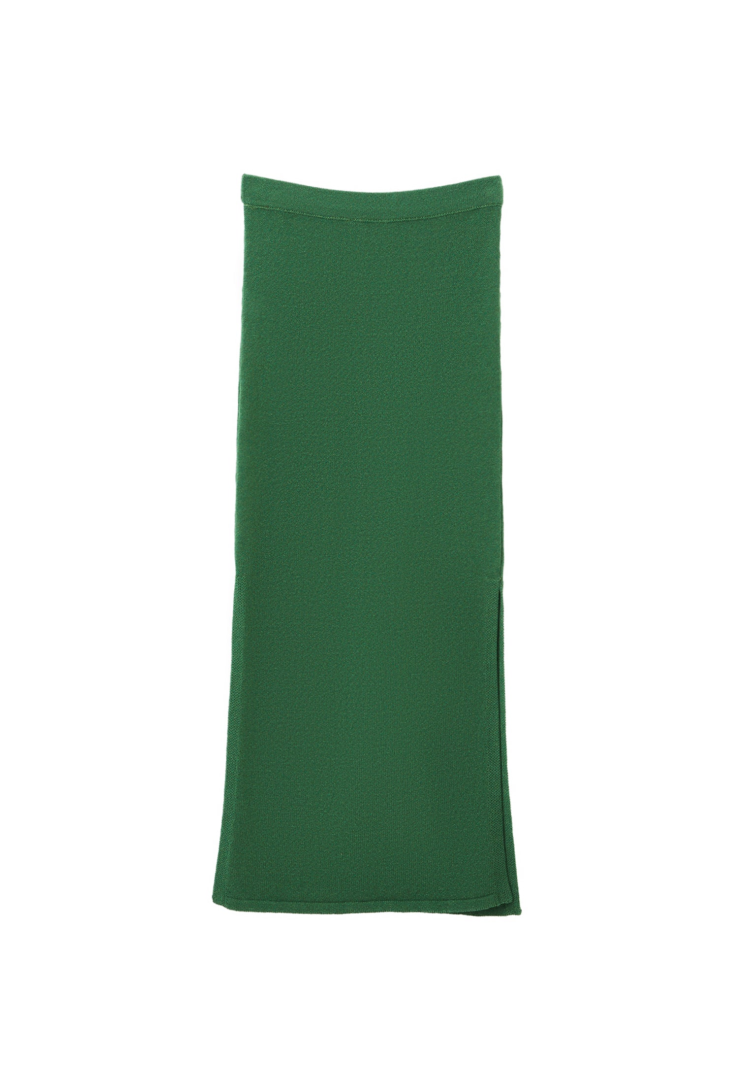 Long Skirt With Slit Detail - ARTICHOKE GREEN