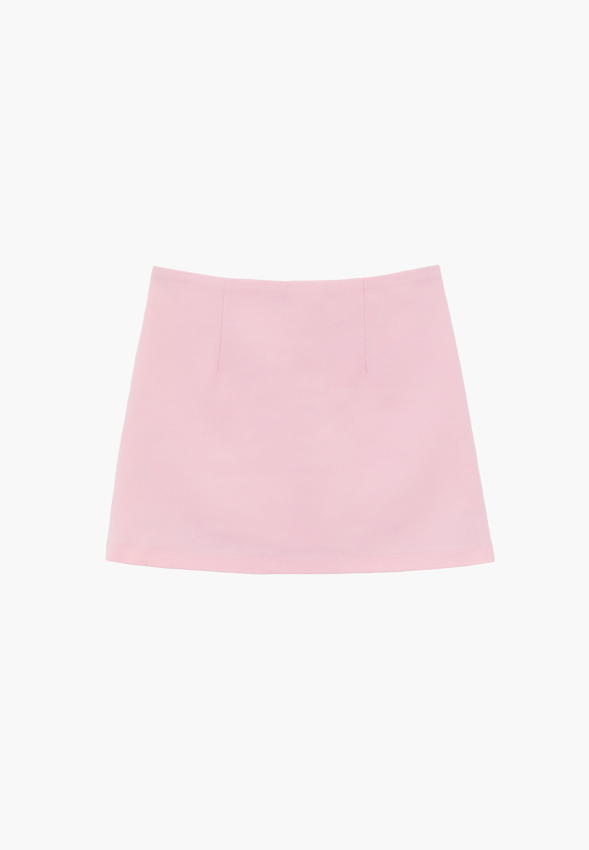 Ultra High Waist Slim Shorts With Zipper Detail - BARELY PINK