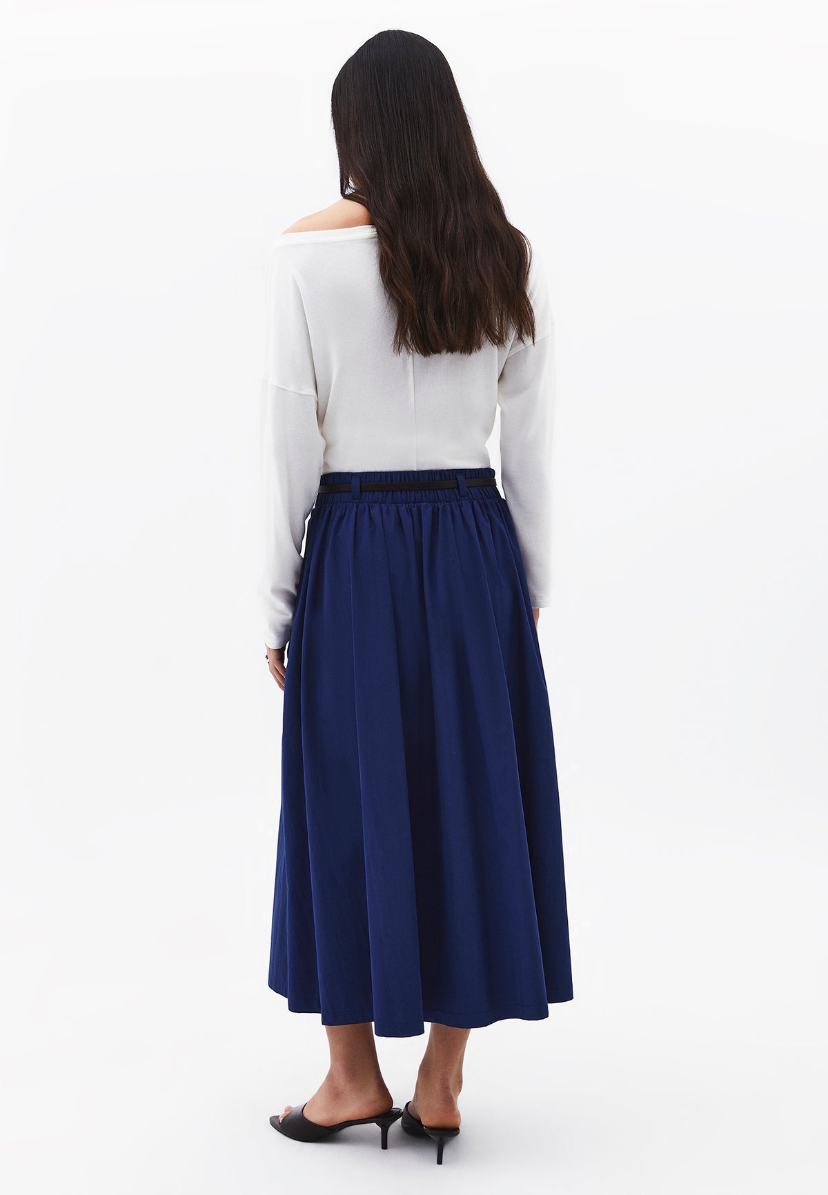 A-Line Long Skirt - BELLWETHER BLUE