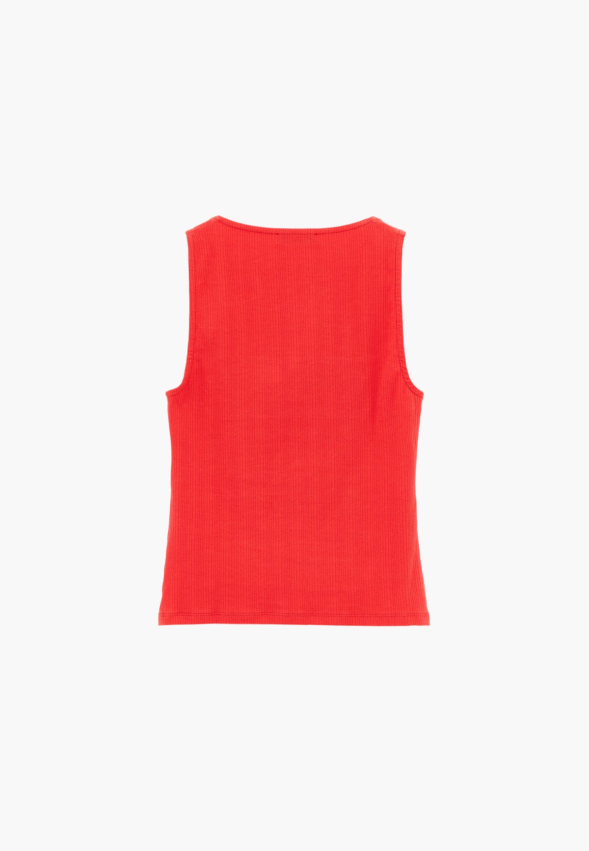 Wide Neck Buckle Detail Tank Top - BITTERSWEET