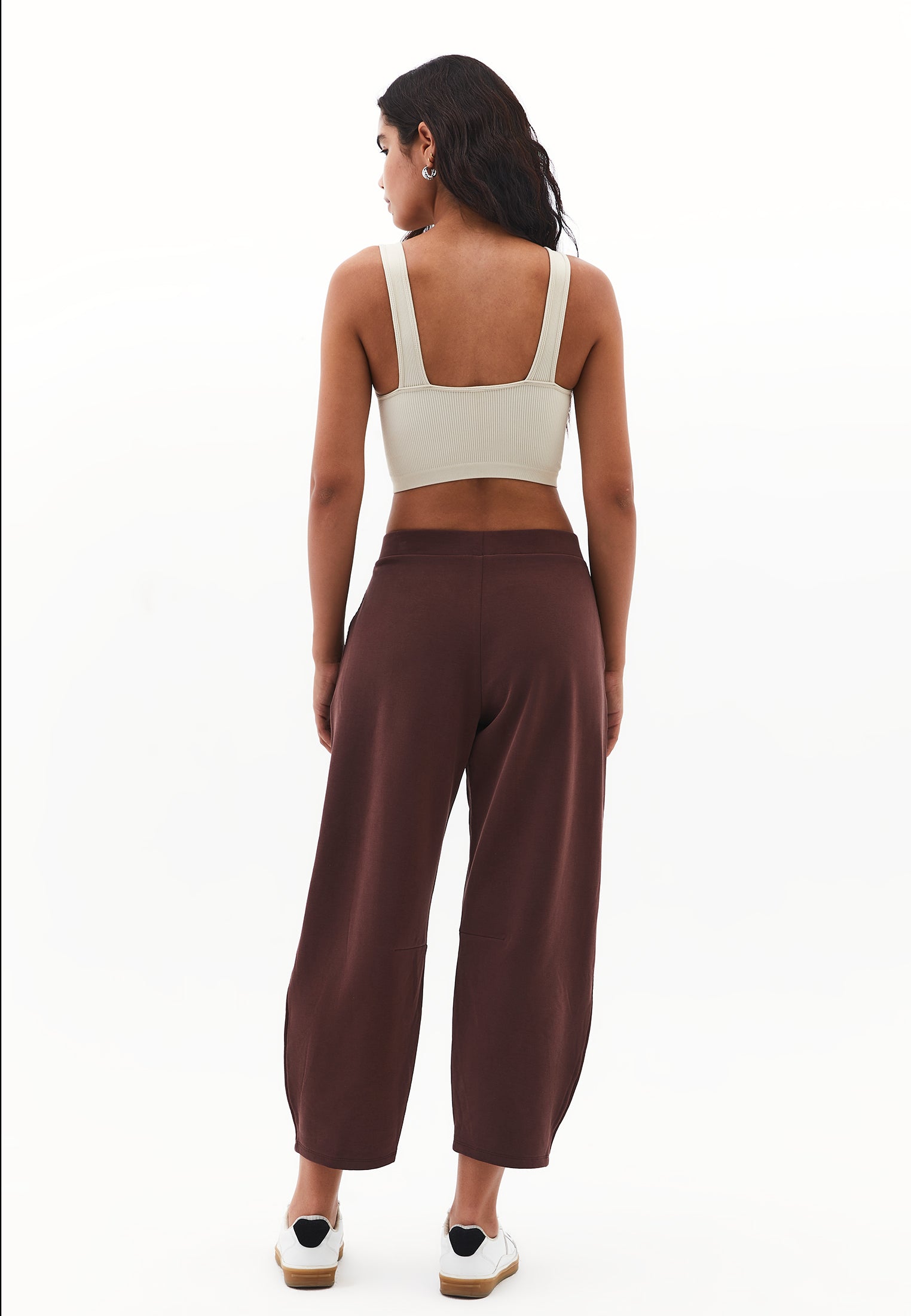 Barrel leg pants - BITTER CHOCOLATE