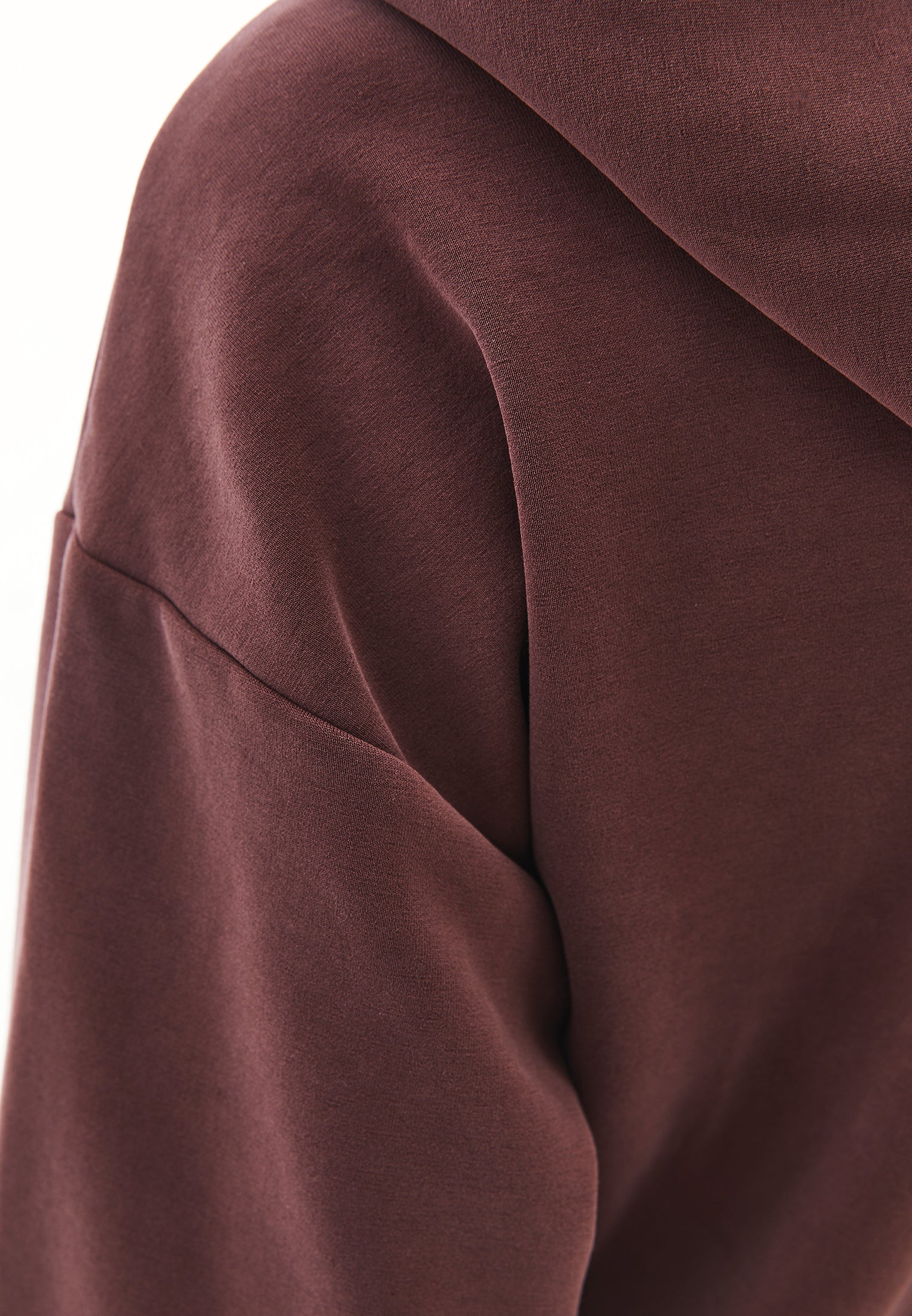 Hooded oversized sweatshirt - BITTER CHOCOLATE