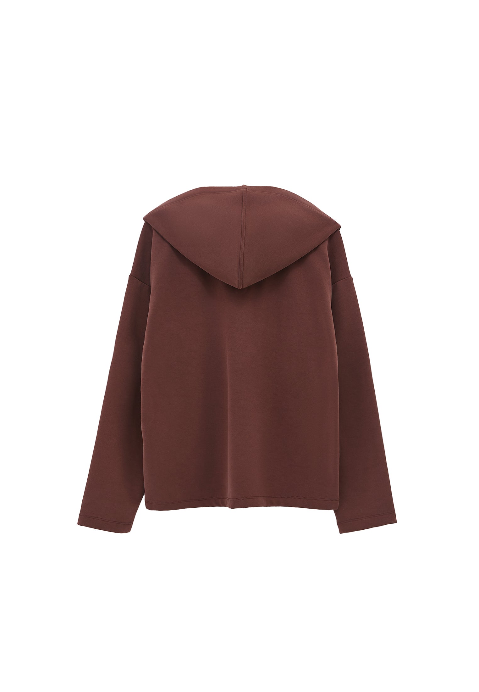 Hooded oversized sweatshirt - BITTER CHOCOLATE