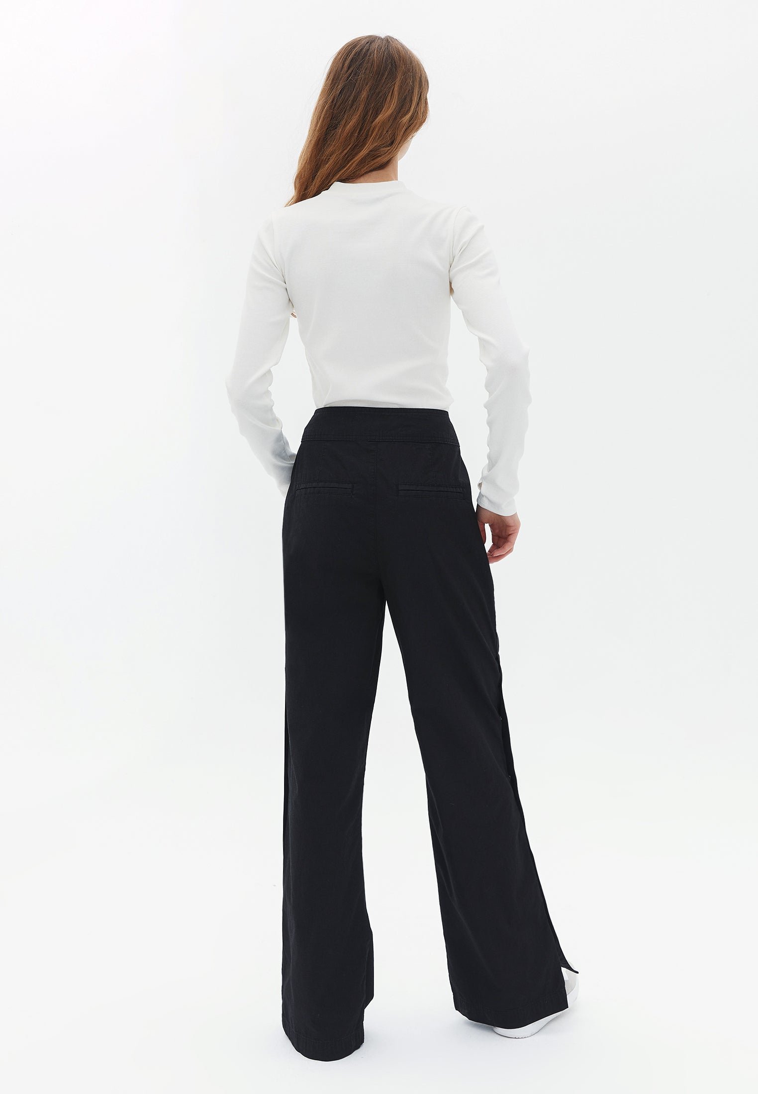 ULTRA HIGH WAIST DENIM PANTS - BLACK DENIM