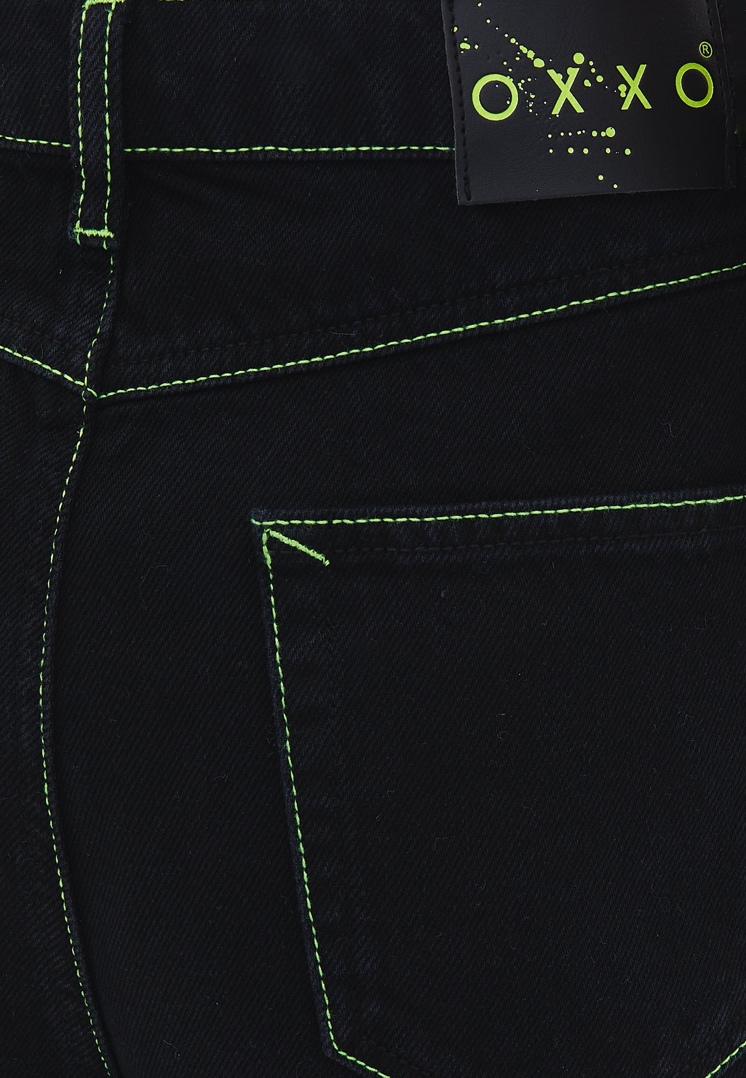 Ultra high waist shorts - BLACK DENIM