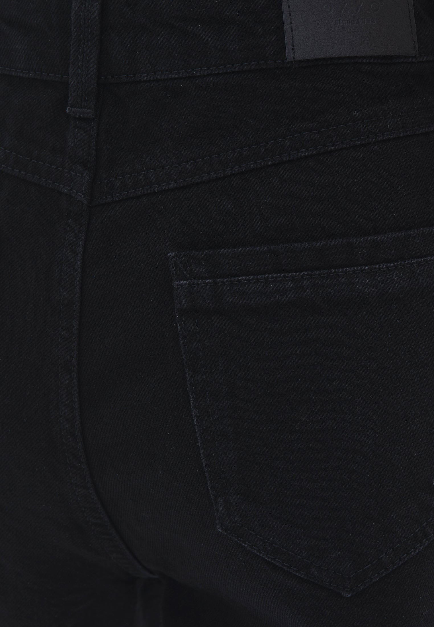 Ultra high waist slim trousers - BLACK DENIM