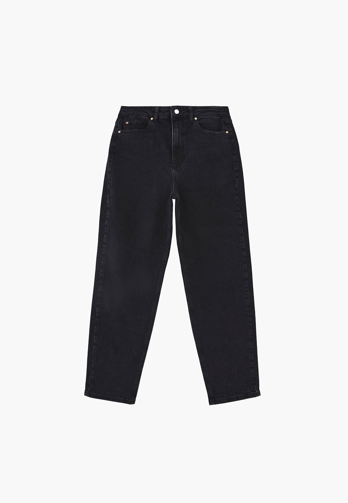 Mom Jean Slim Pants - Black