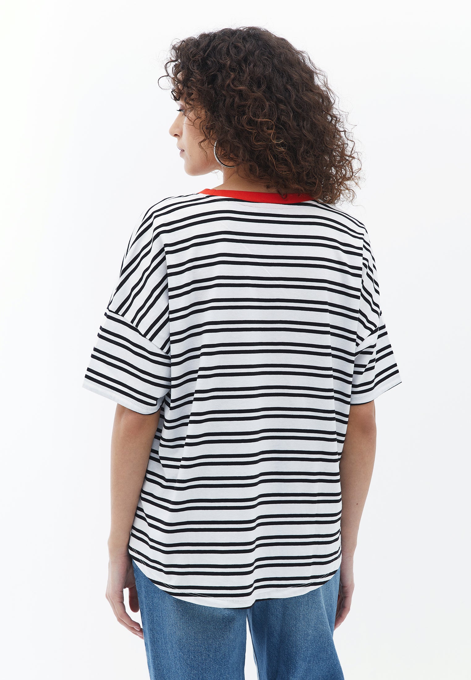 Oversize tunic t-shirt - BLACK STRIPE