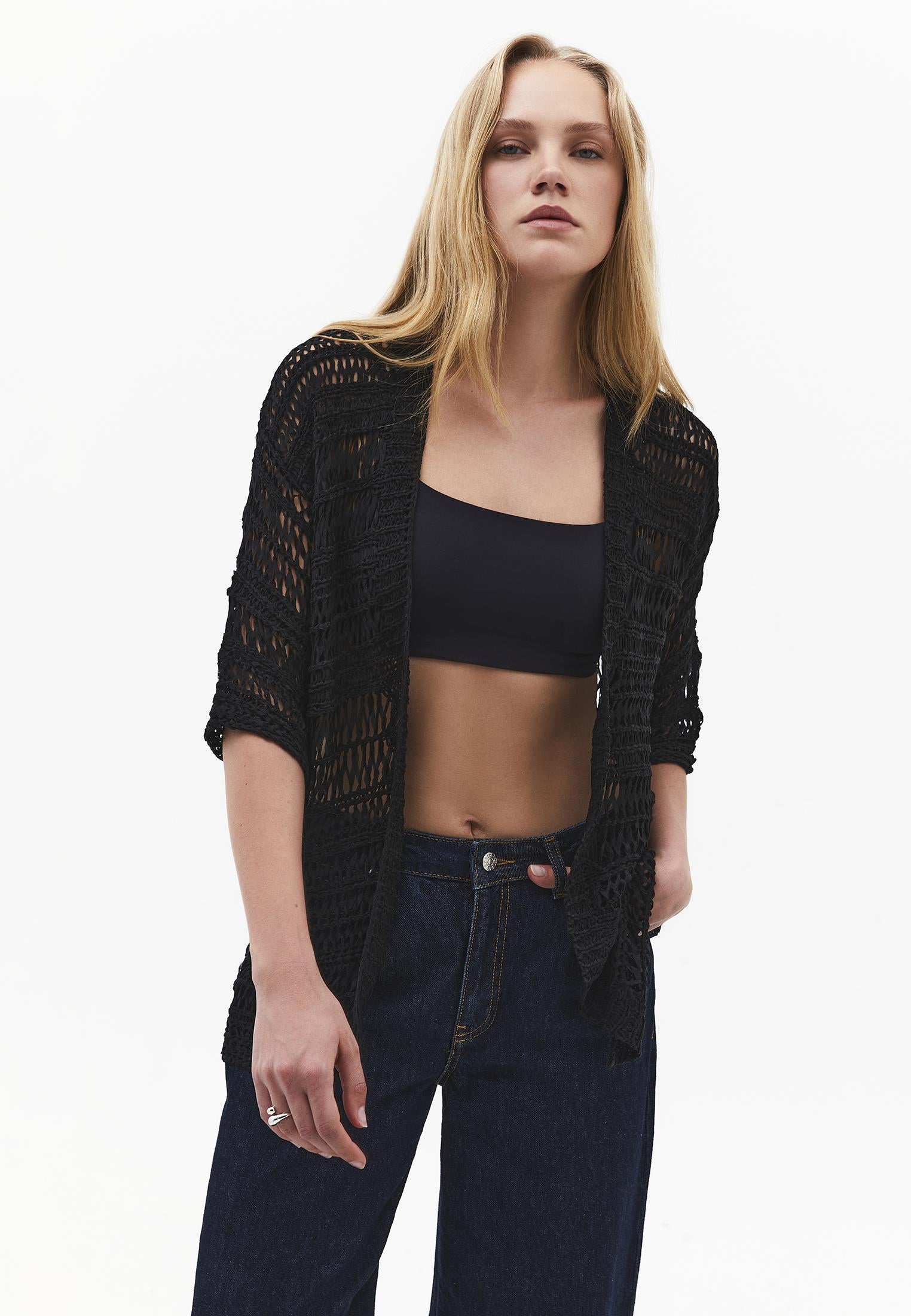 Comfortable Long Cardigan - BLACK