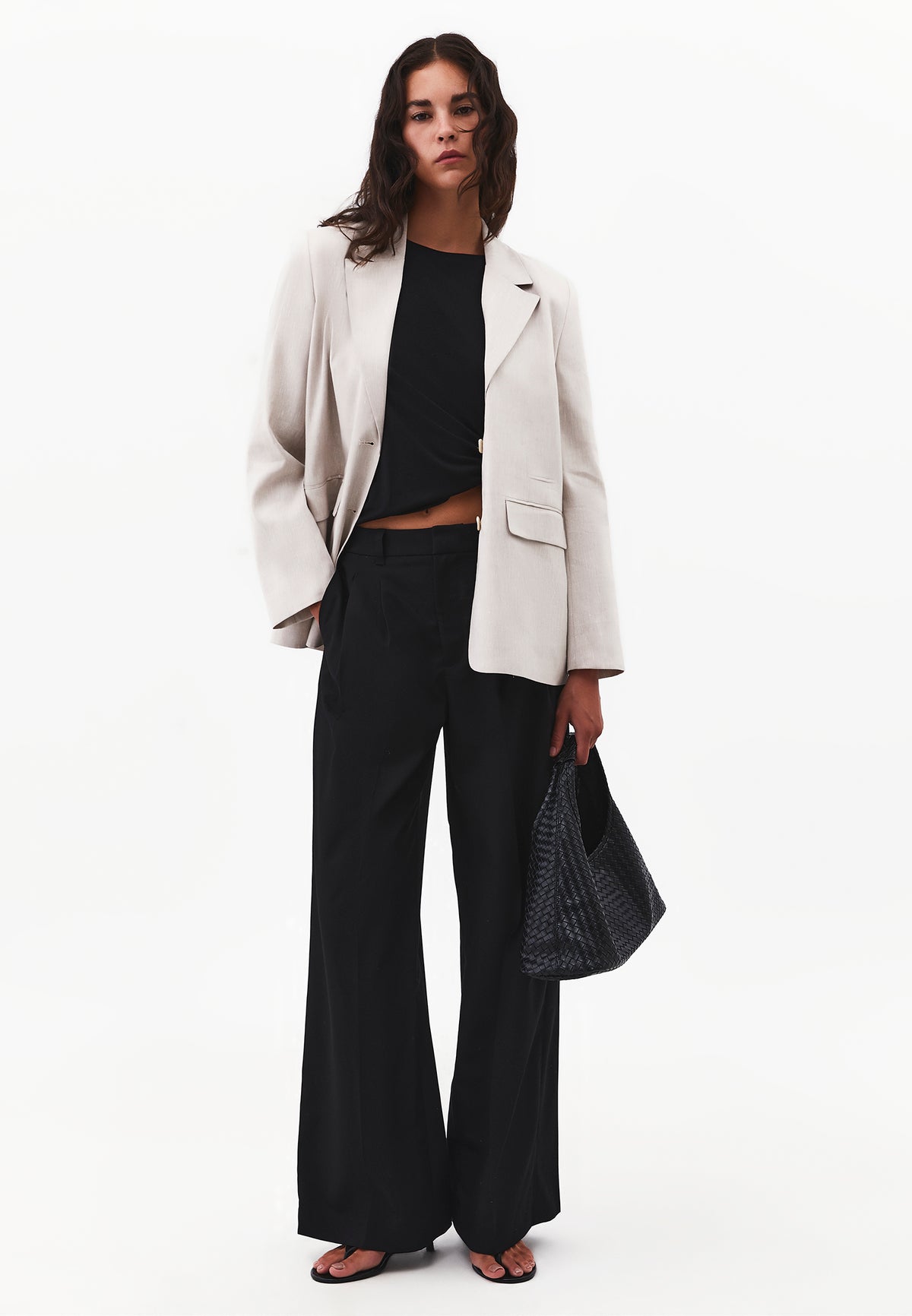 Wide Leg Wide Leg Pants - Black