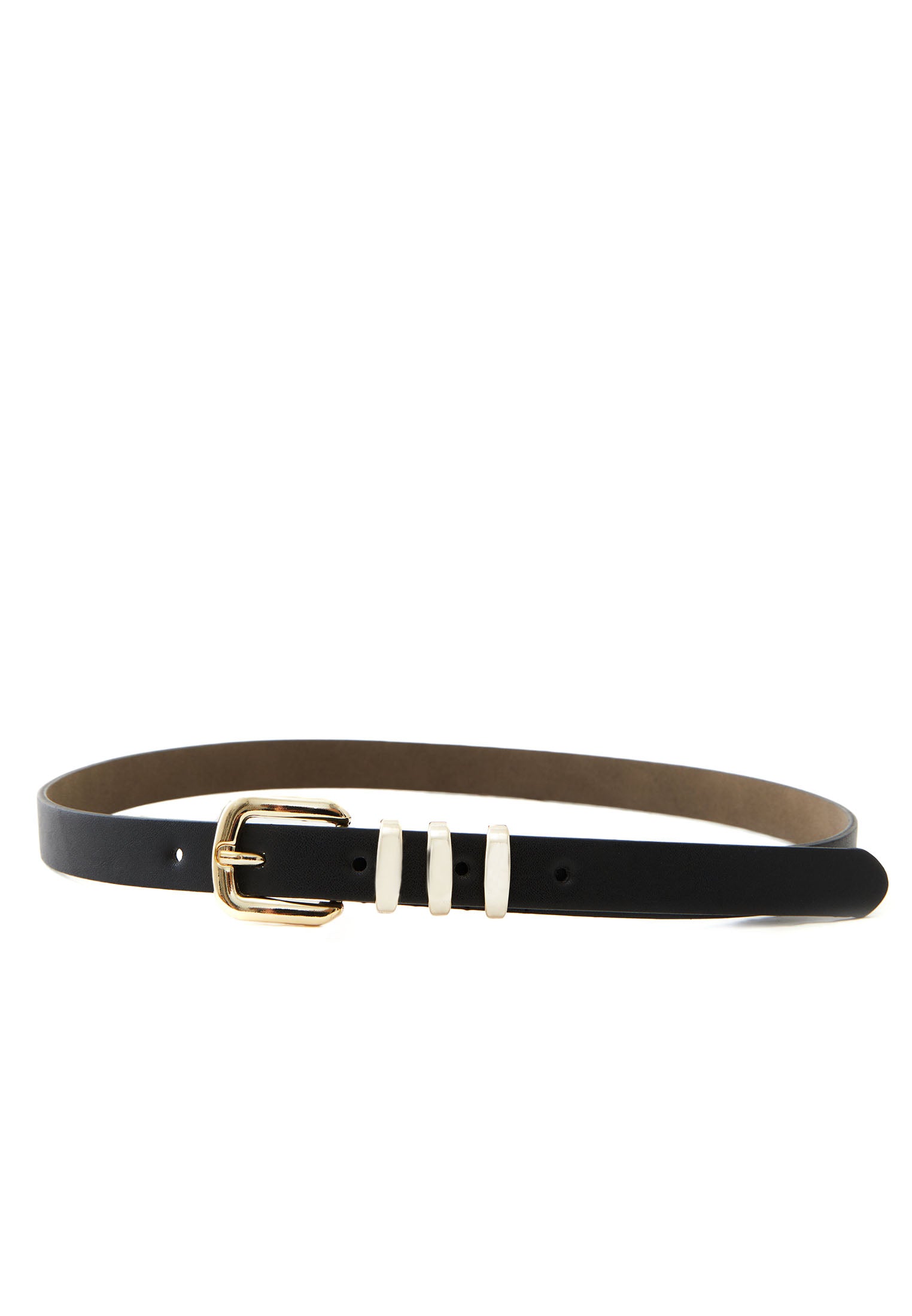 BUCKLED SUMMER BELT - BLACK