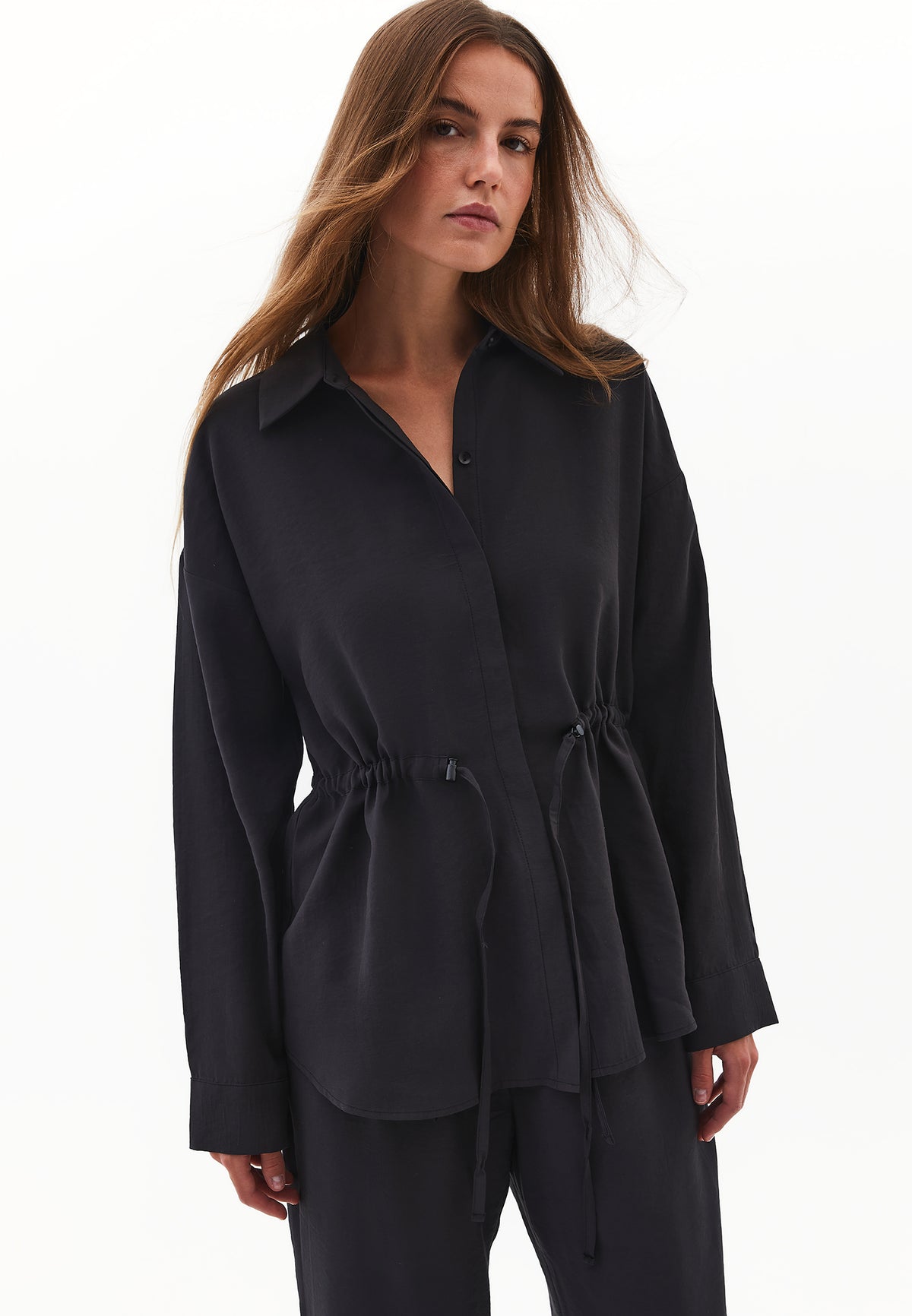 Oversize Tunic Shirt - Black