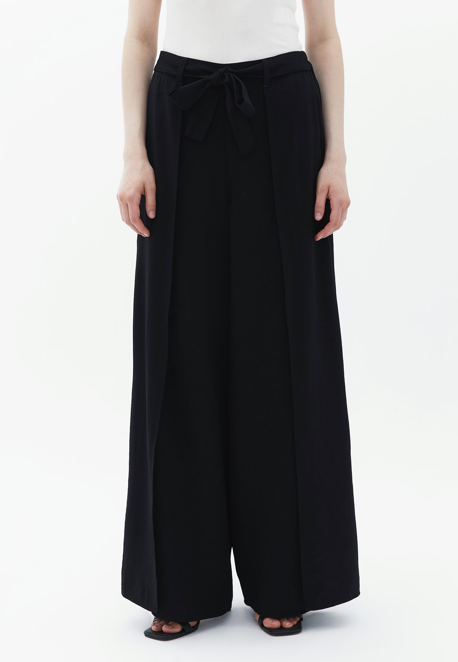 Viscose trousers - BLACK