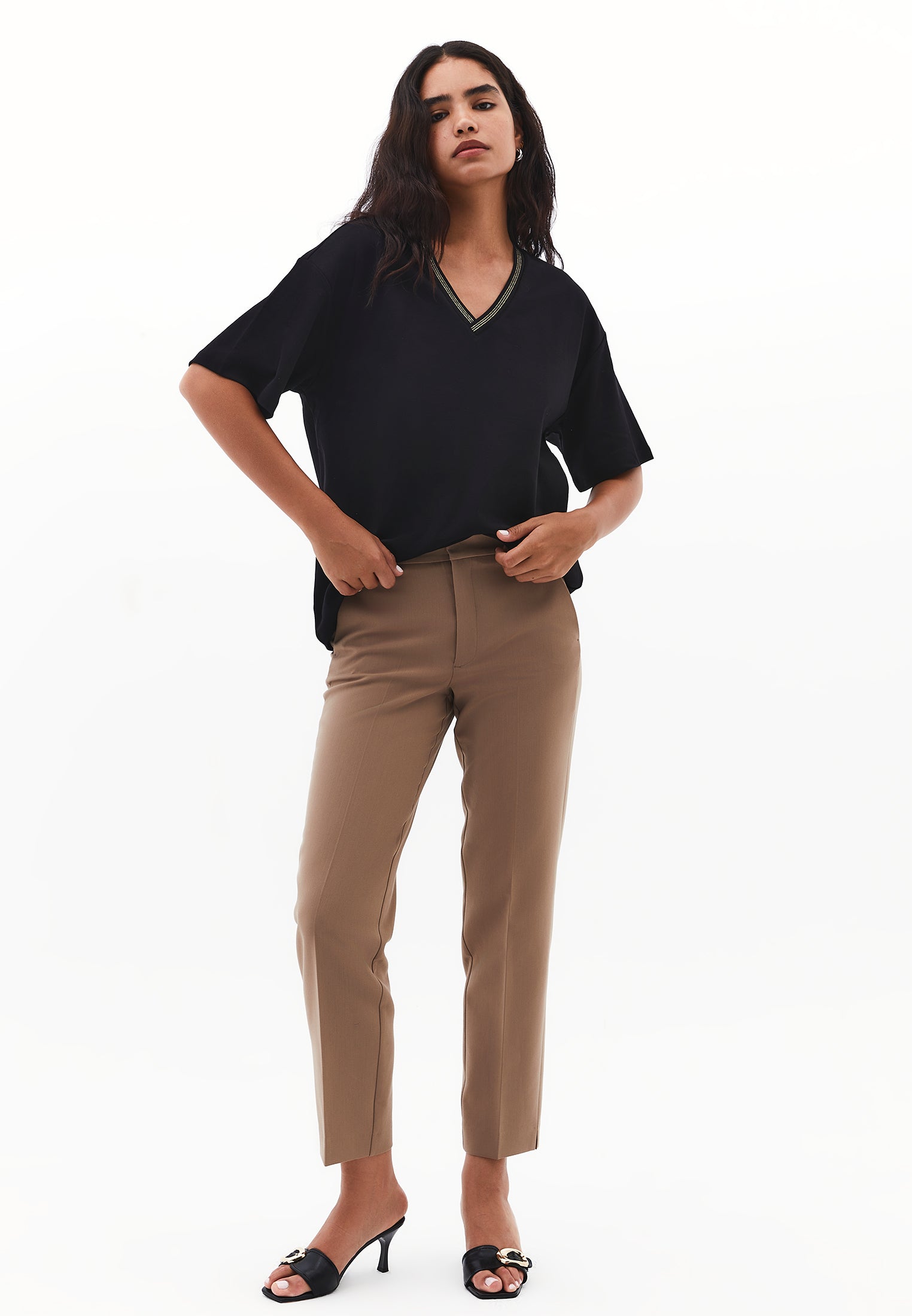 Oversize cotton t-shirt - BLACK