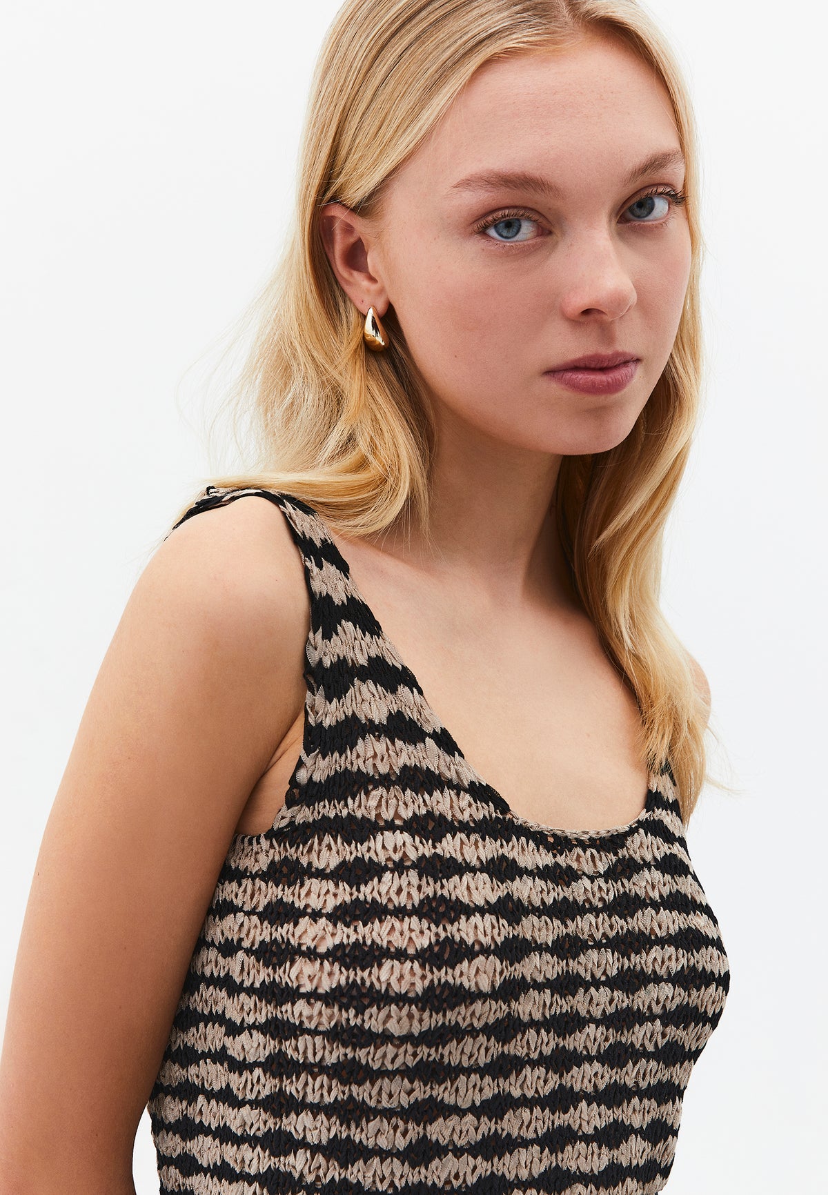 Lace U Neck Tank Top - Mix Color