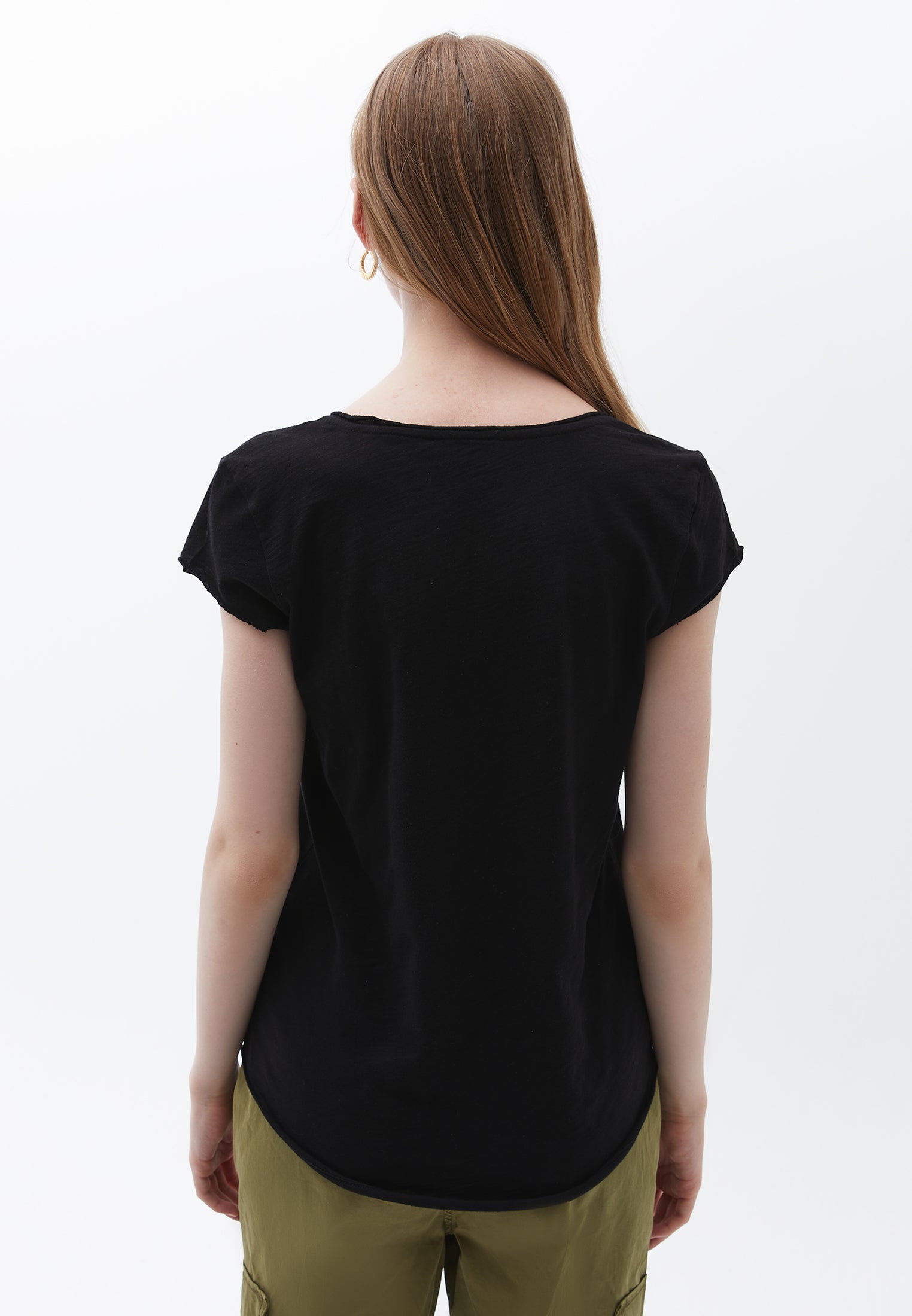 Short sleeved pennant t-shirt - BLACK