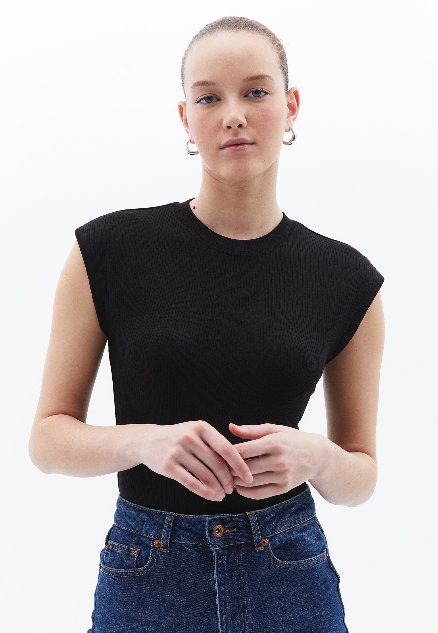 Long sleeve loose t-shirt - BLACK