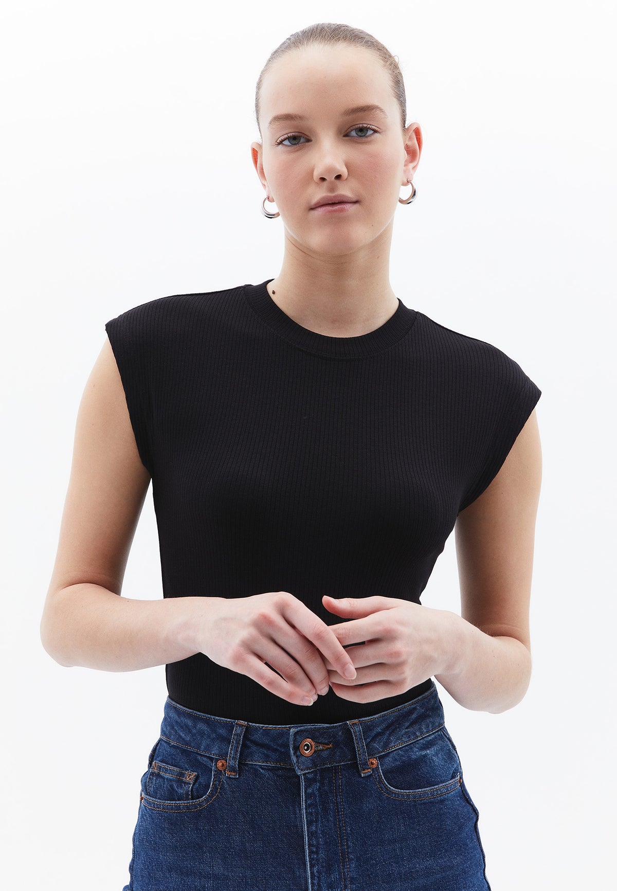 Long Sleeve Loose T-Shirt - Black
